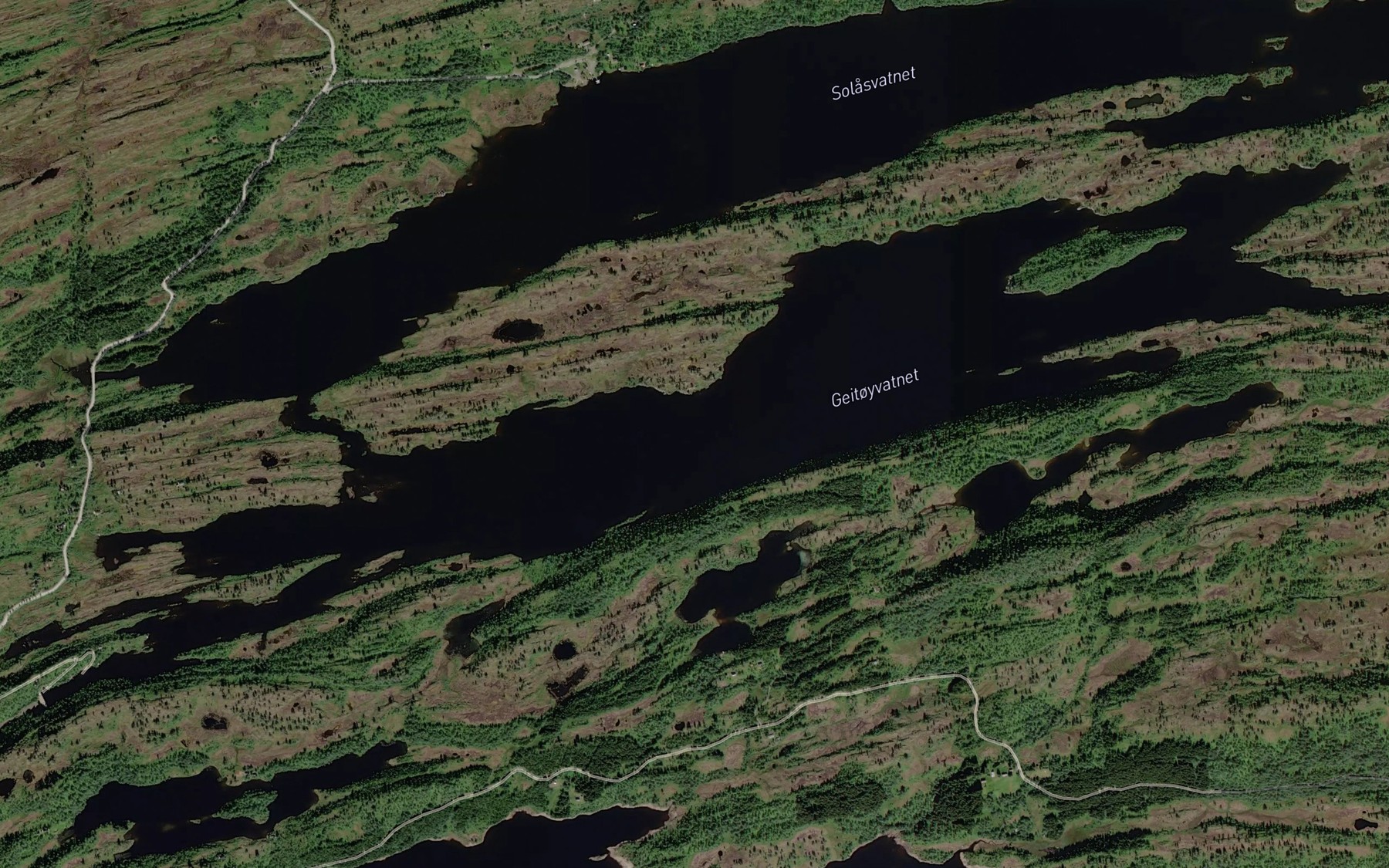 Satellite map of the Geitoyvatnet