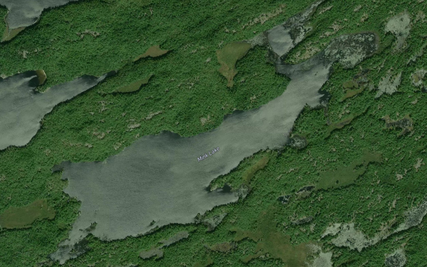 Satellite map of the Mink Lake