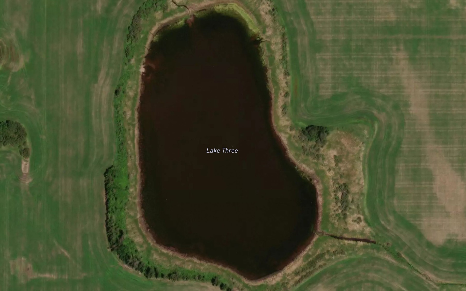 Satellite map of the Lake Three