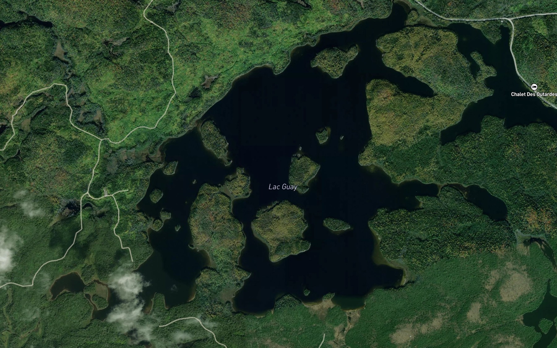 Satellite map of the Lac Guay