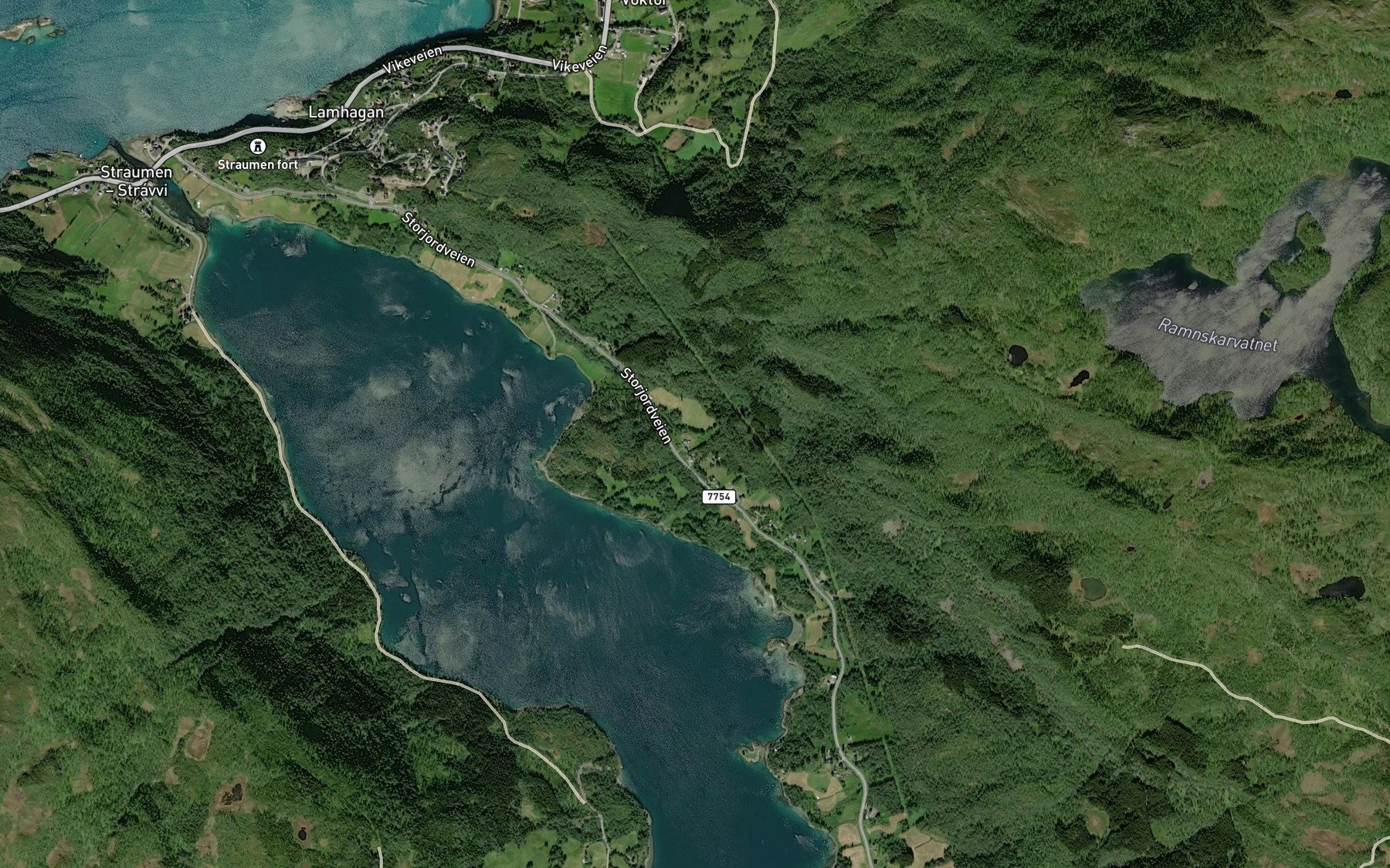 Satellite map of the Vednessbekken