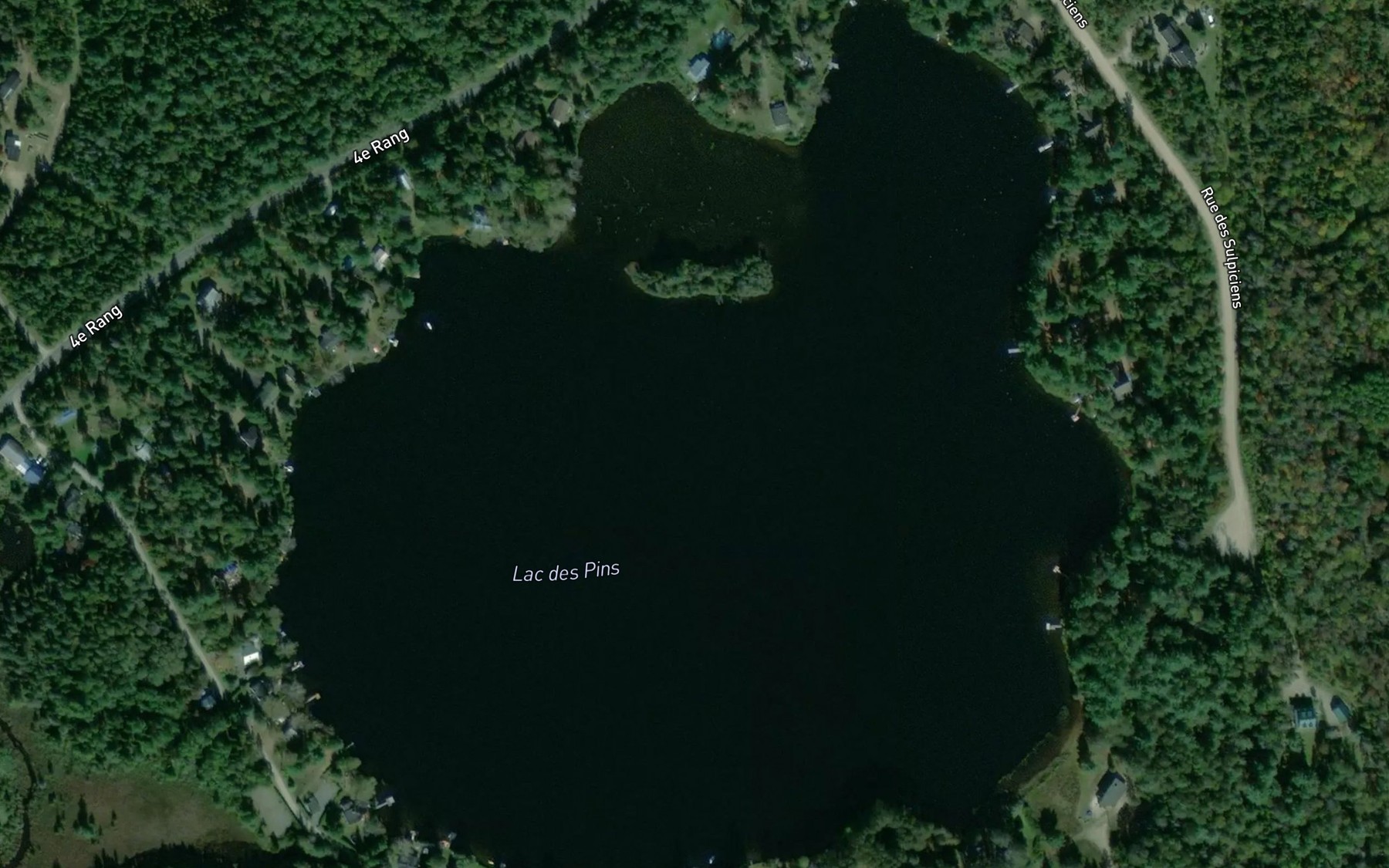 Satellite map of the Lac des Pins
