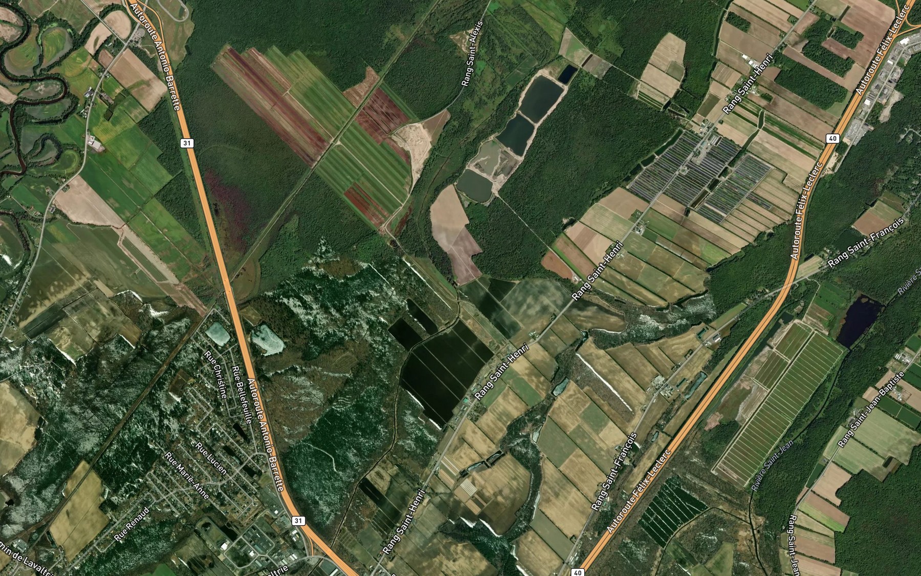Satellite map of the Ruisseau Beauparlant