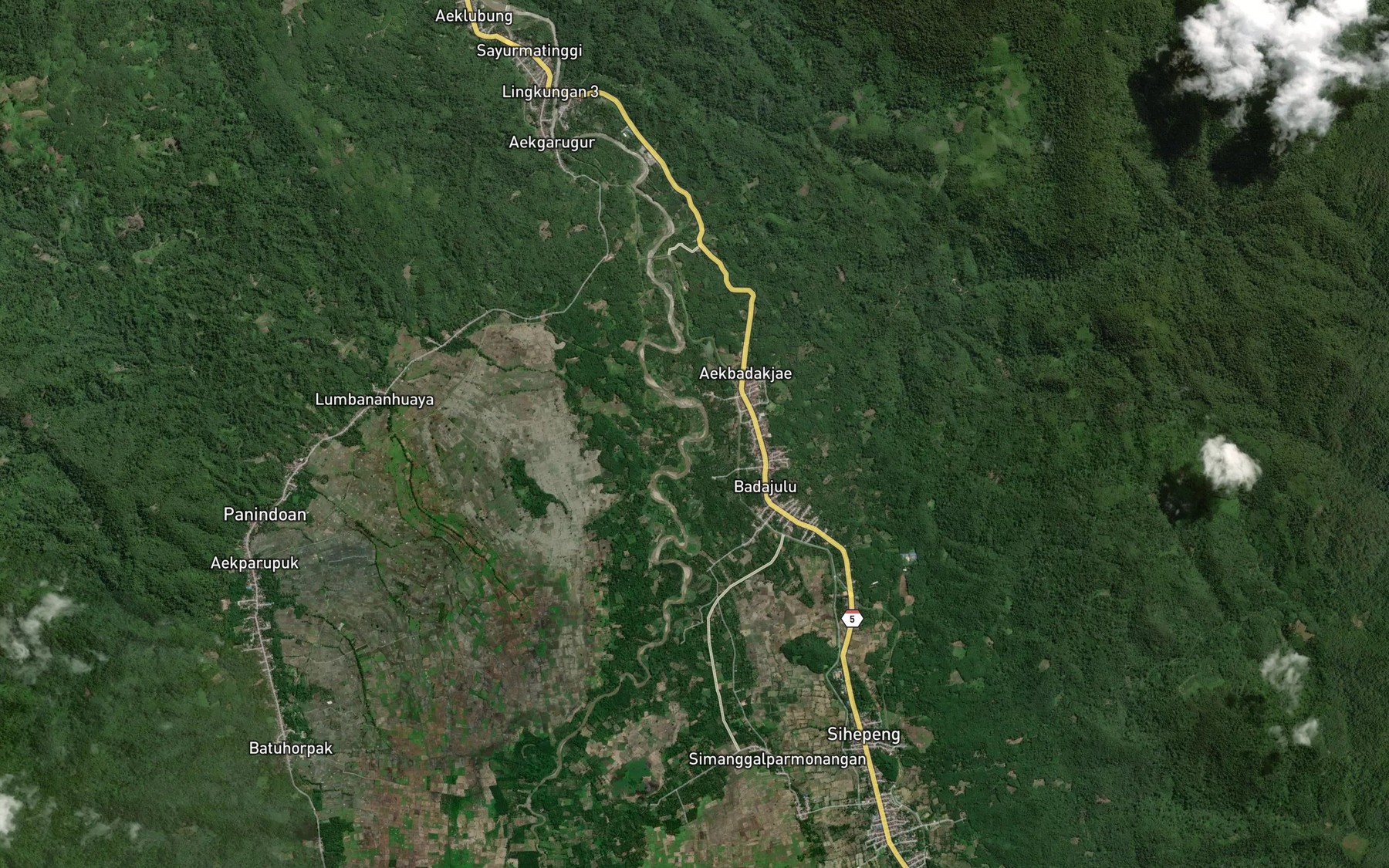 Satellite map of the Aek Talakma