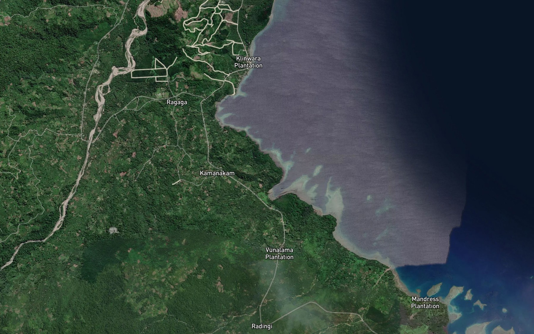 Satellite map of the Vunalama Number 1 Passage