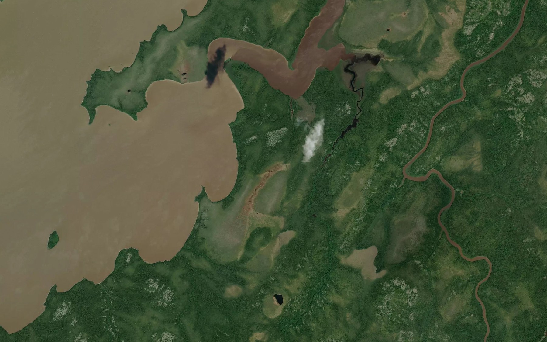 Satellite map of the Riviere Enistustikweyach