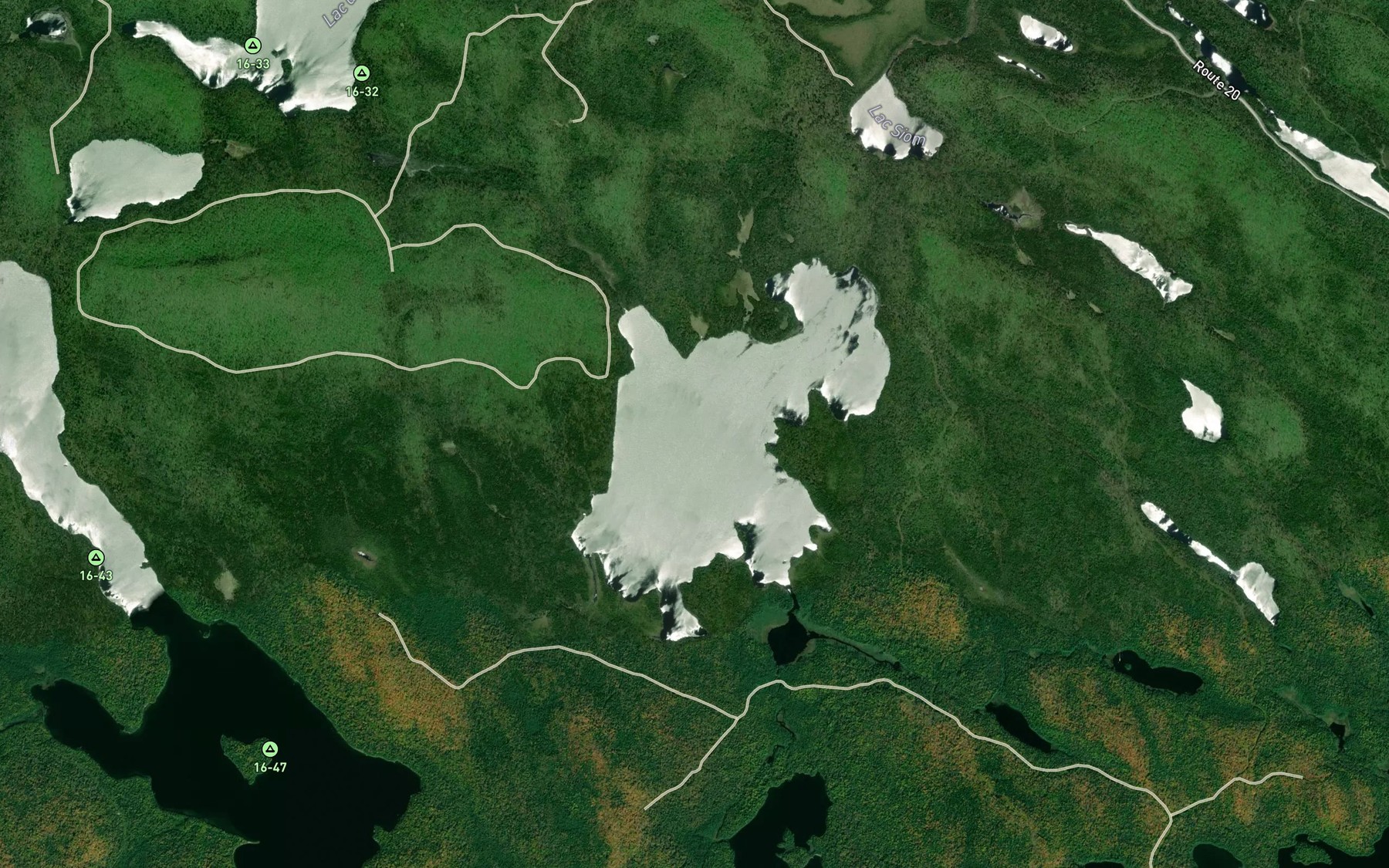 Satellite map of the Lac Beezwhanger