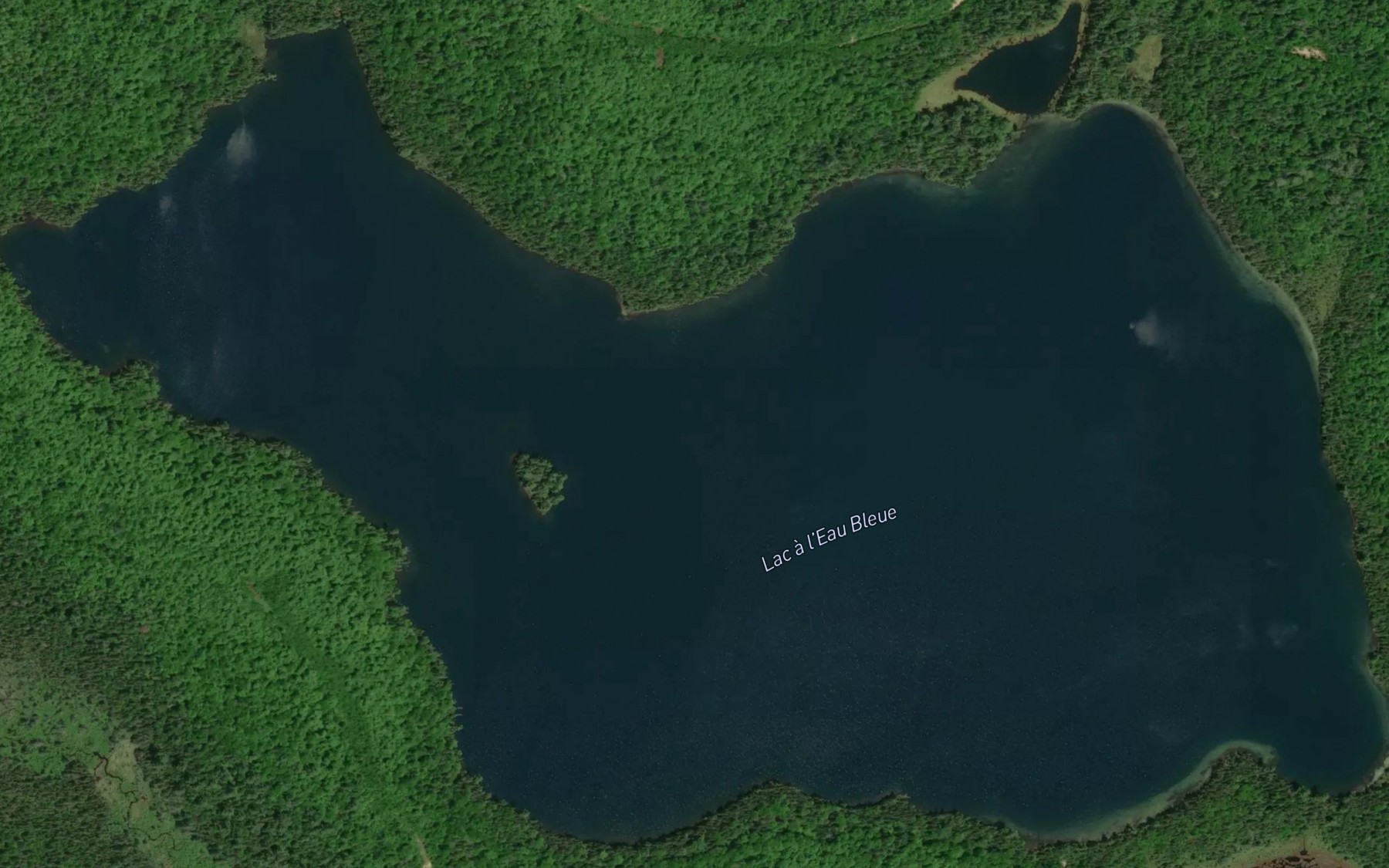 Satellite map of the Lac a l'Eau Bleue