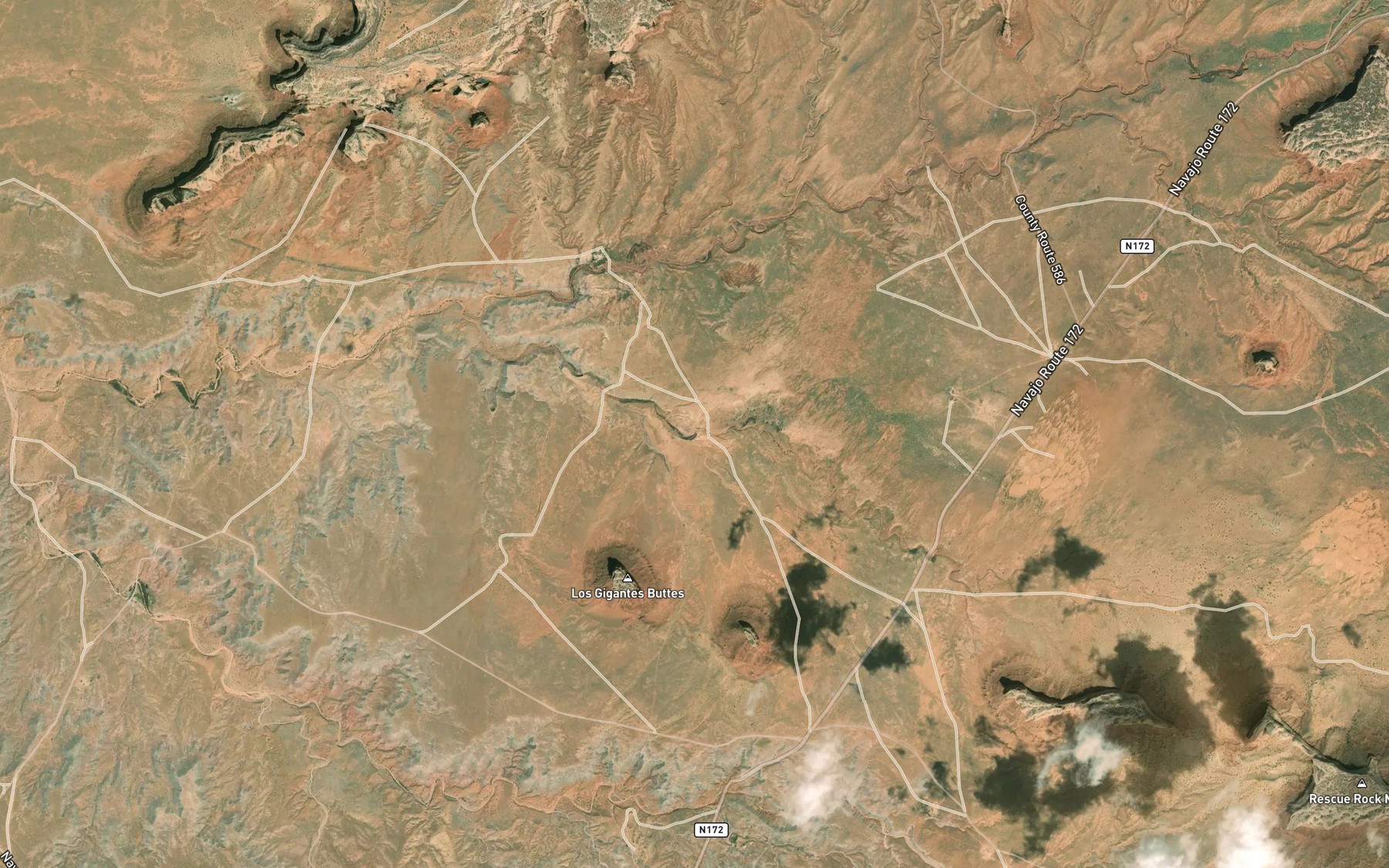 Satellite map of the Hasbidito Spring