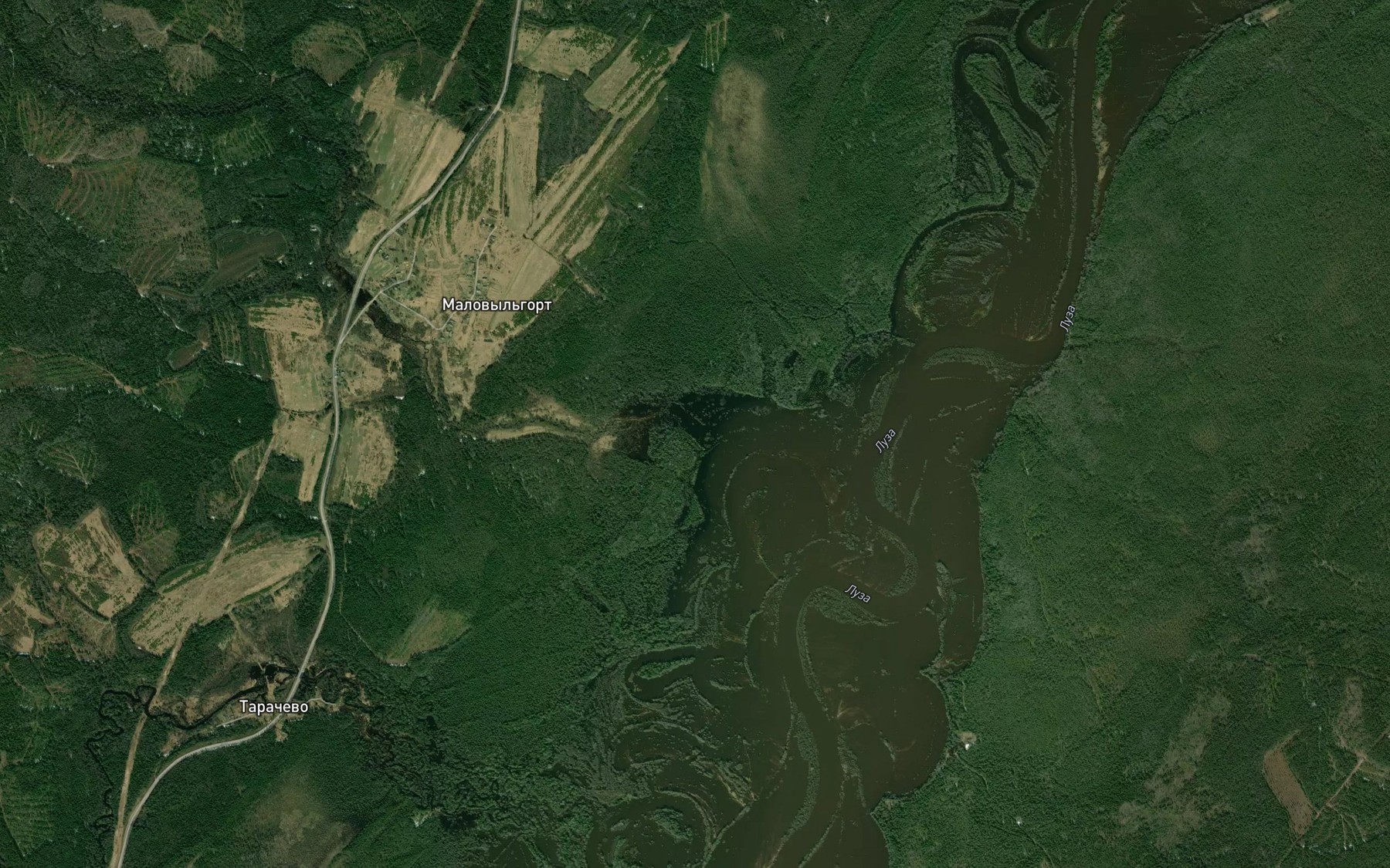 Satellite map of the Lel'