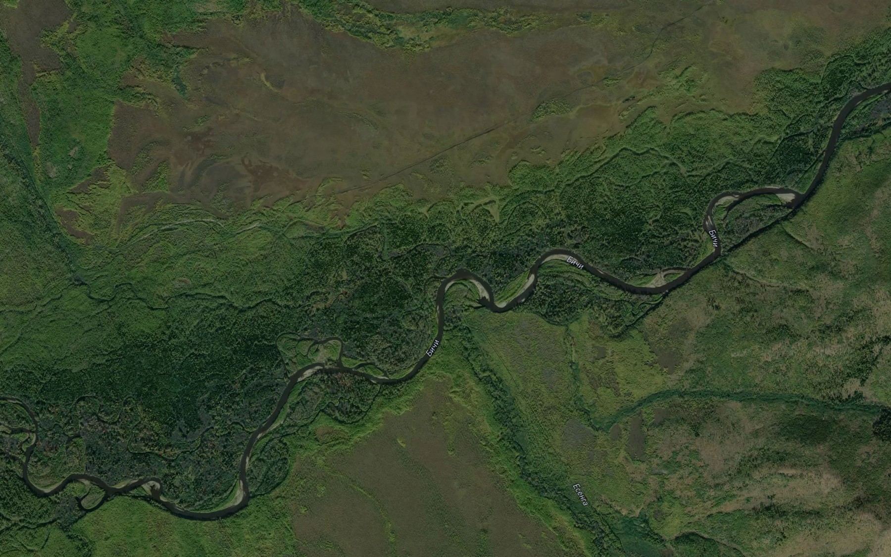 Satellite map of the Peschanyy