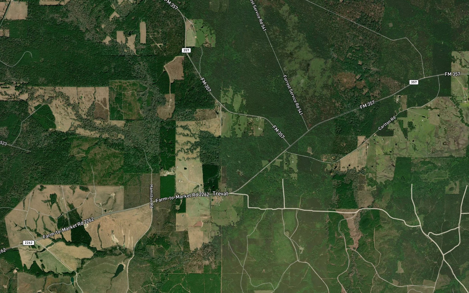 Satellite map of the Crib Creek