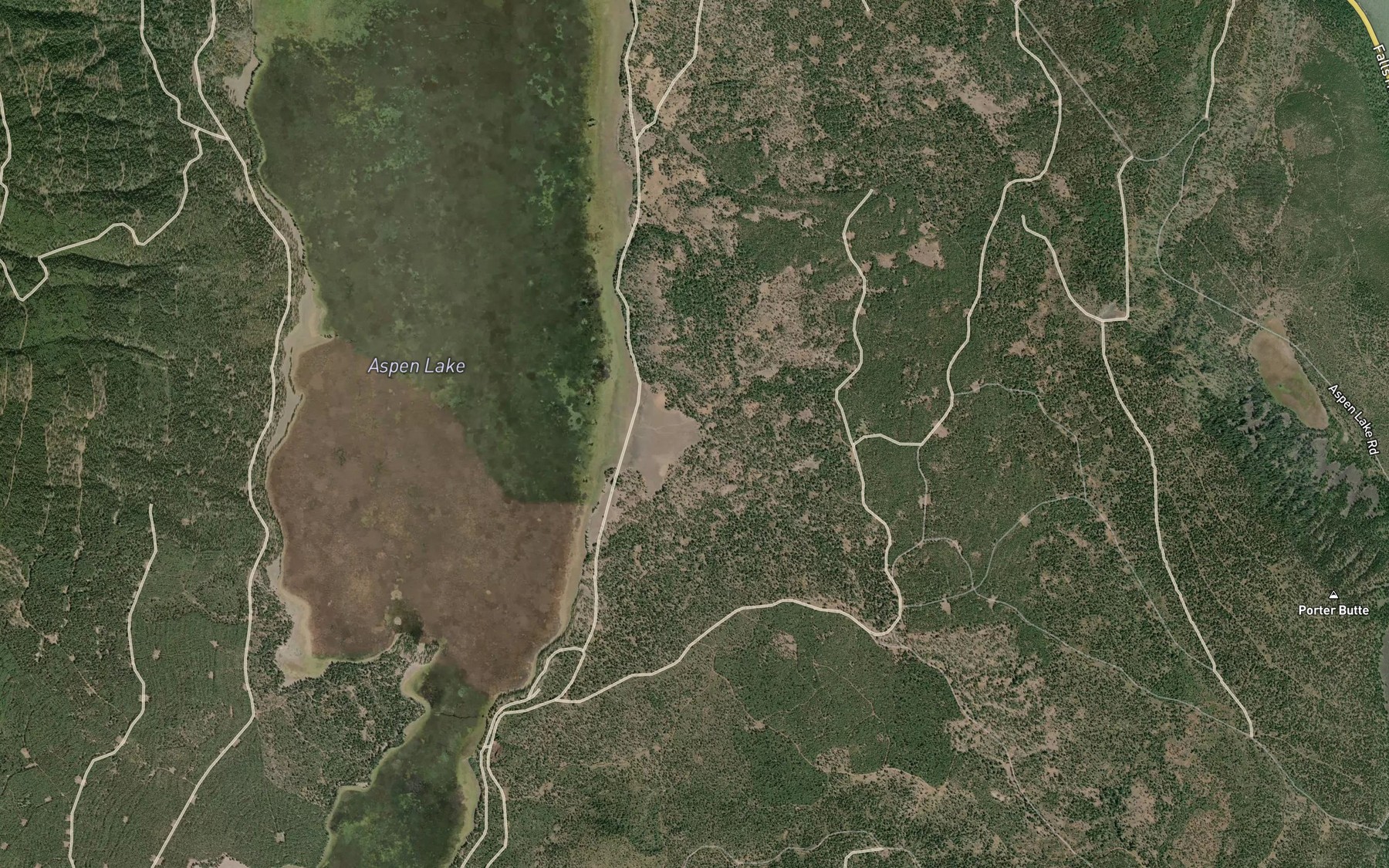 Satellite map of the Lajeunesse Creek