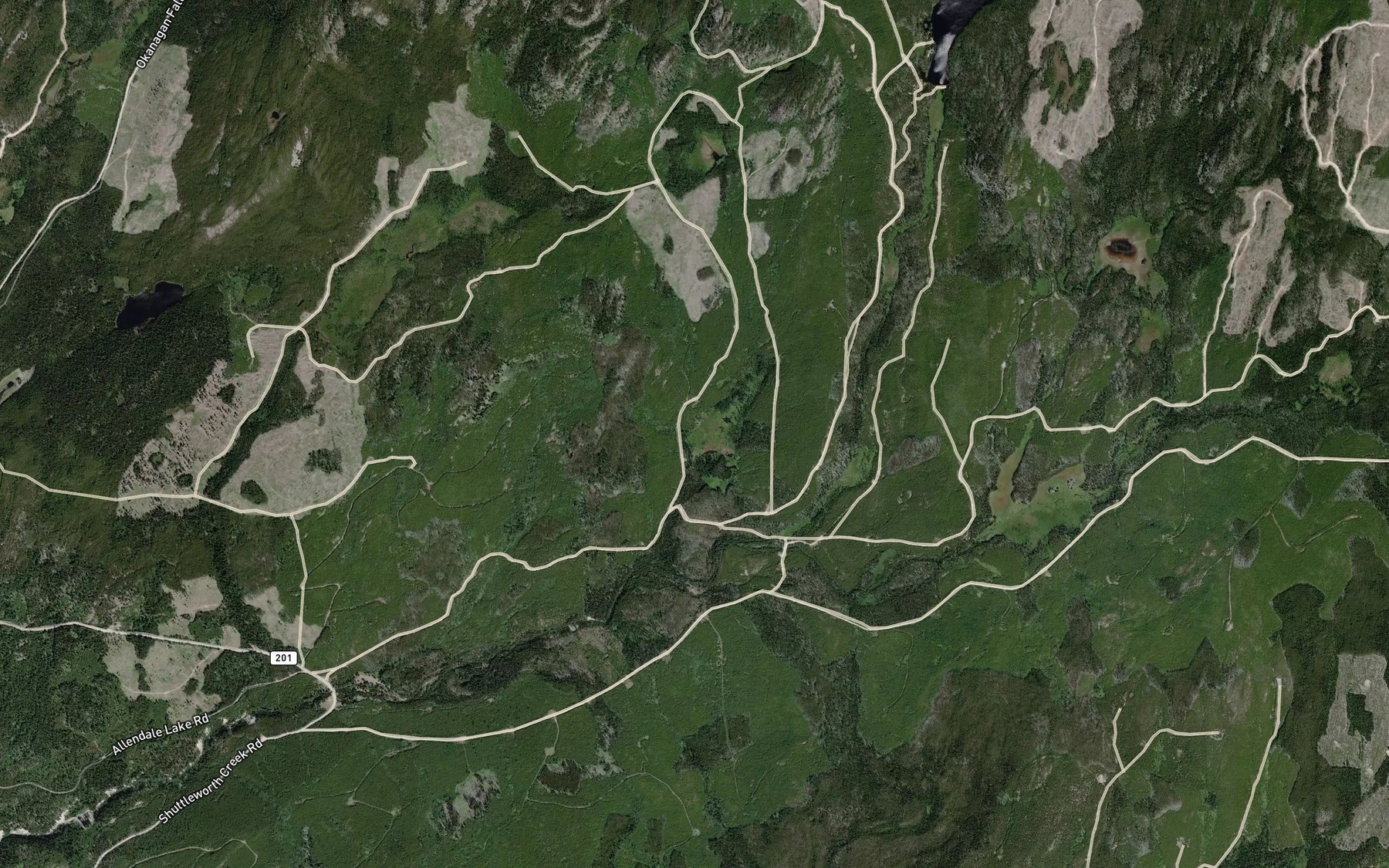 Satellite map of the Kilmer Creek