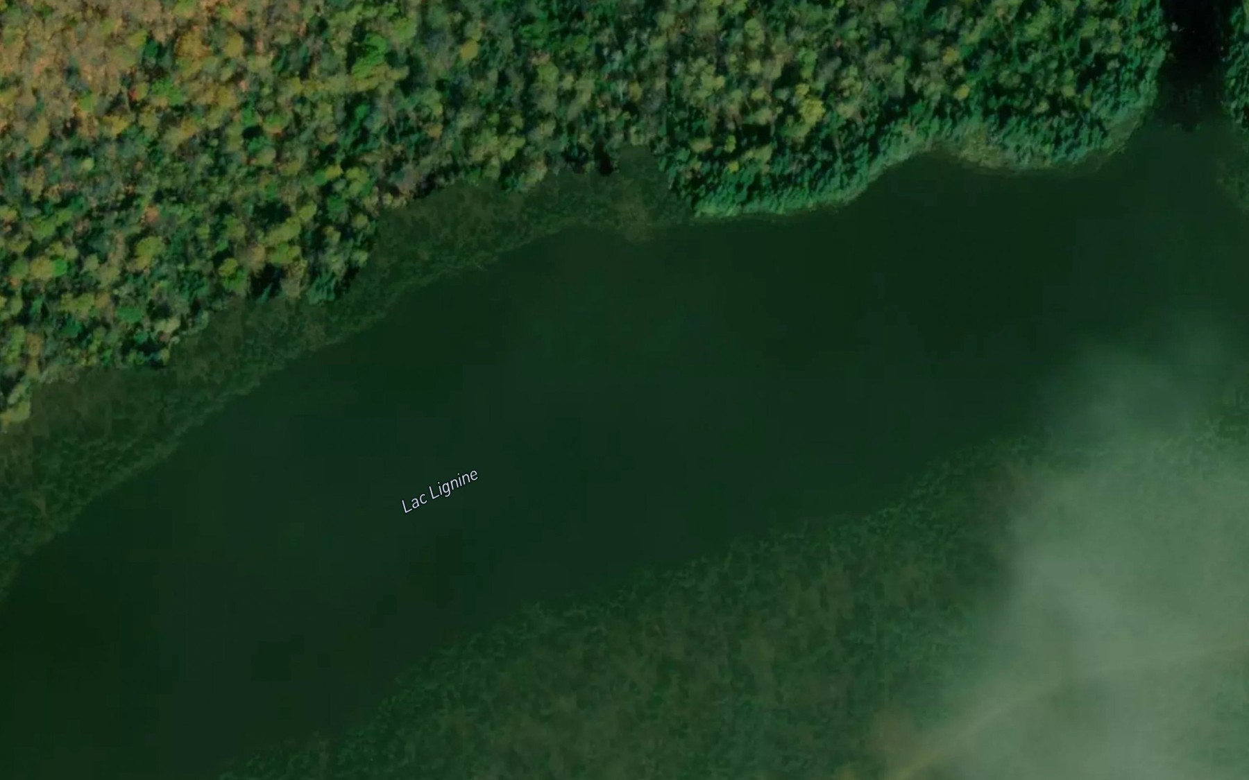 Satellite map of the Lac Lignine