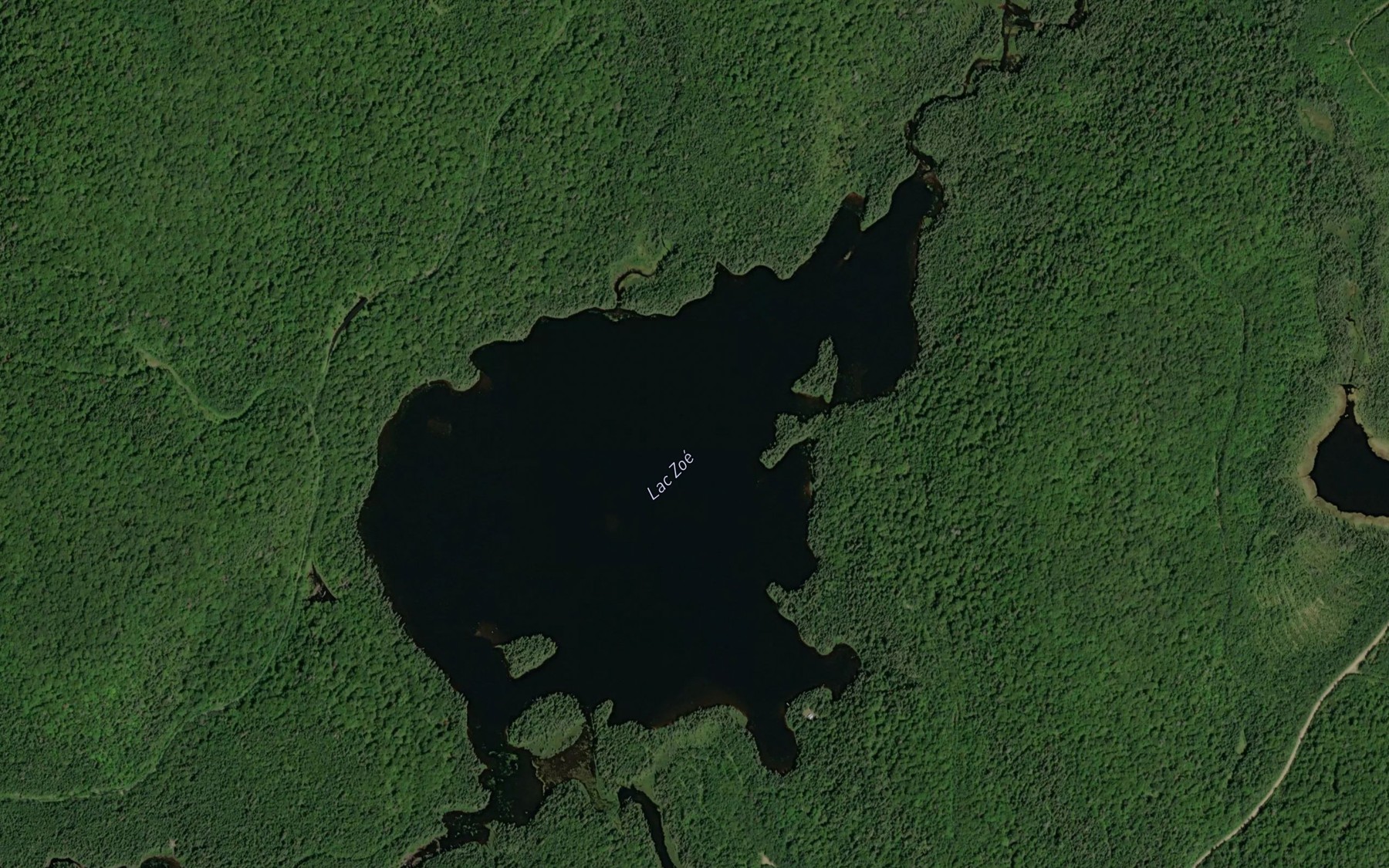 Satellite map of the Lac Zoe