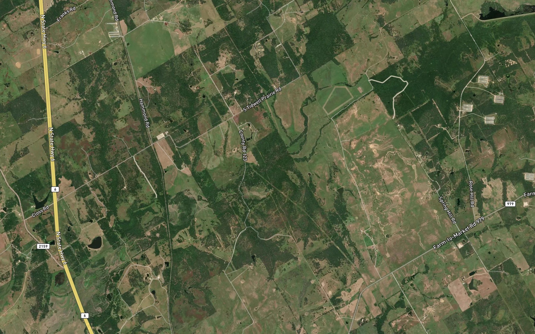 Satellite map of the South Walnut Creek