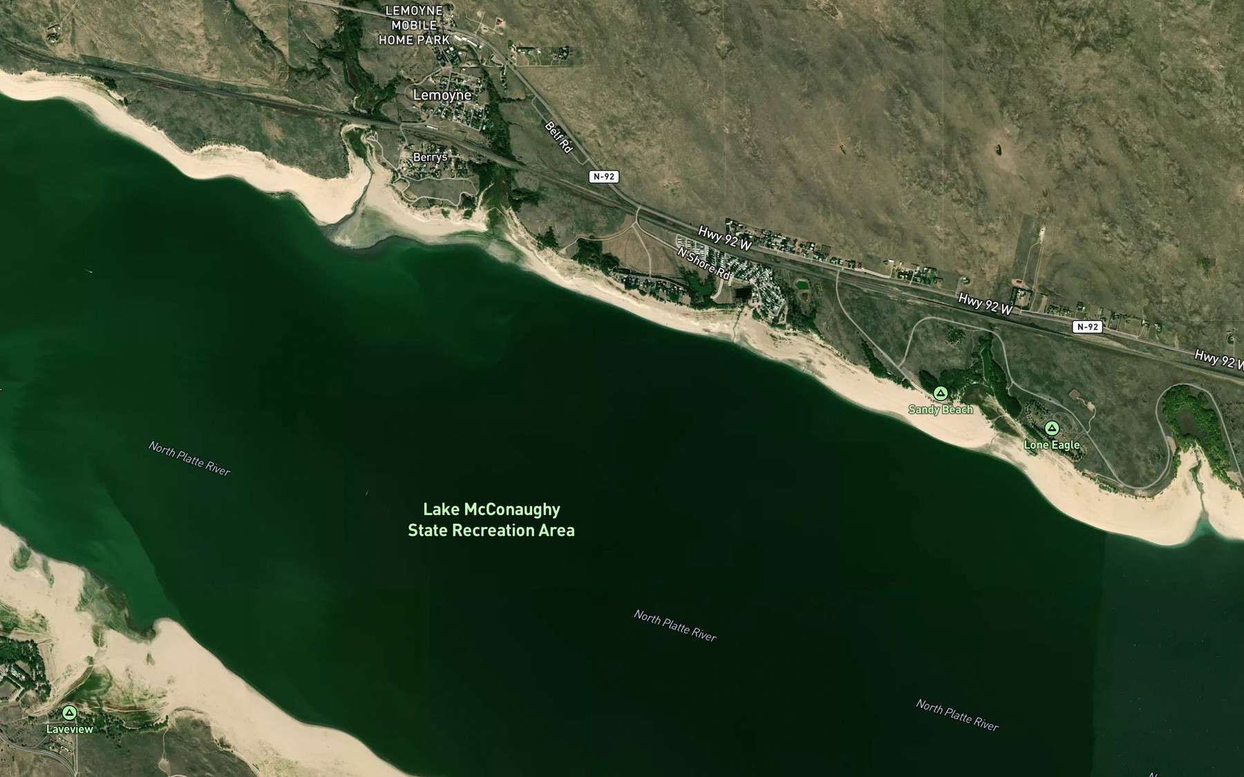 Satellite map of the Spot 5