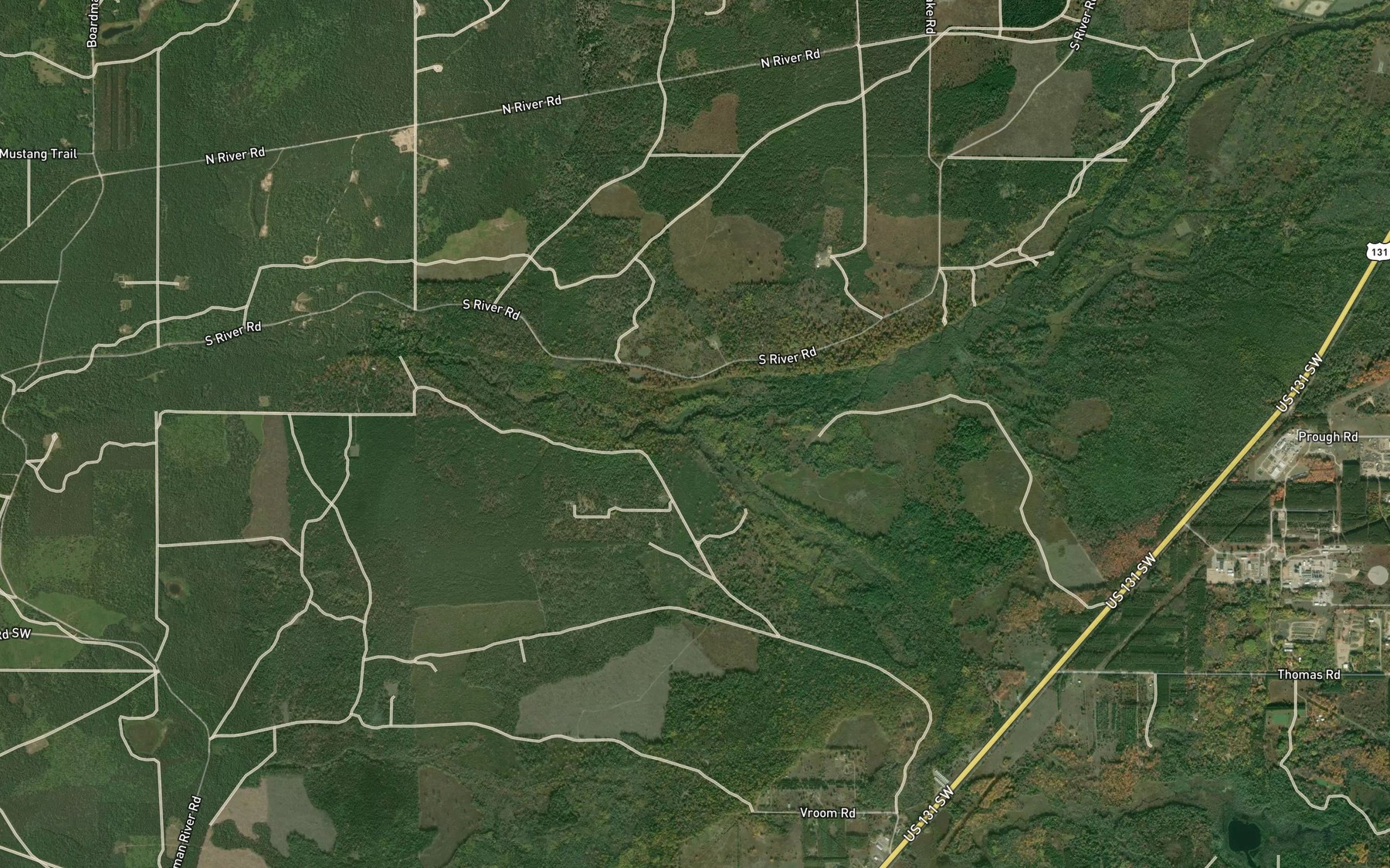 Satellite map of the Crofton Creek
