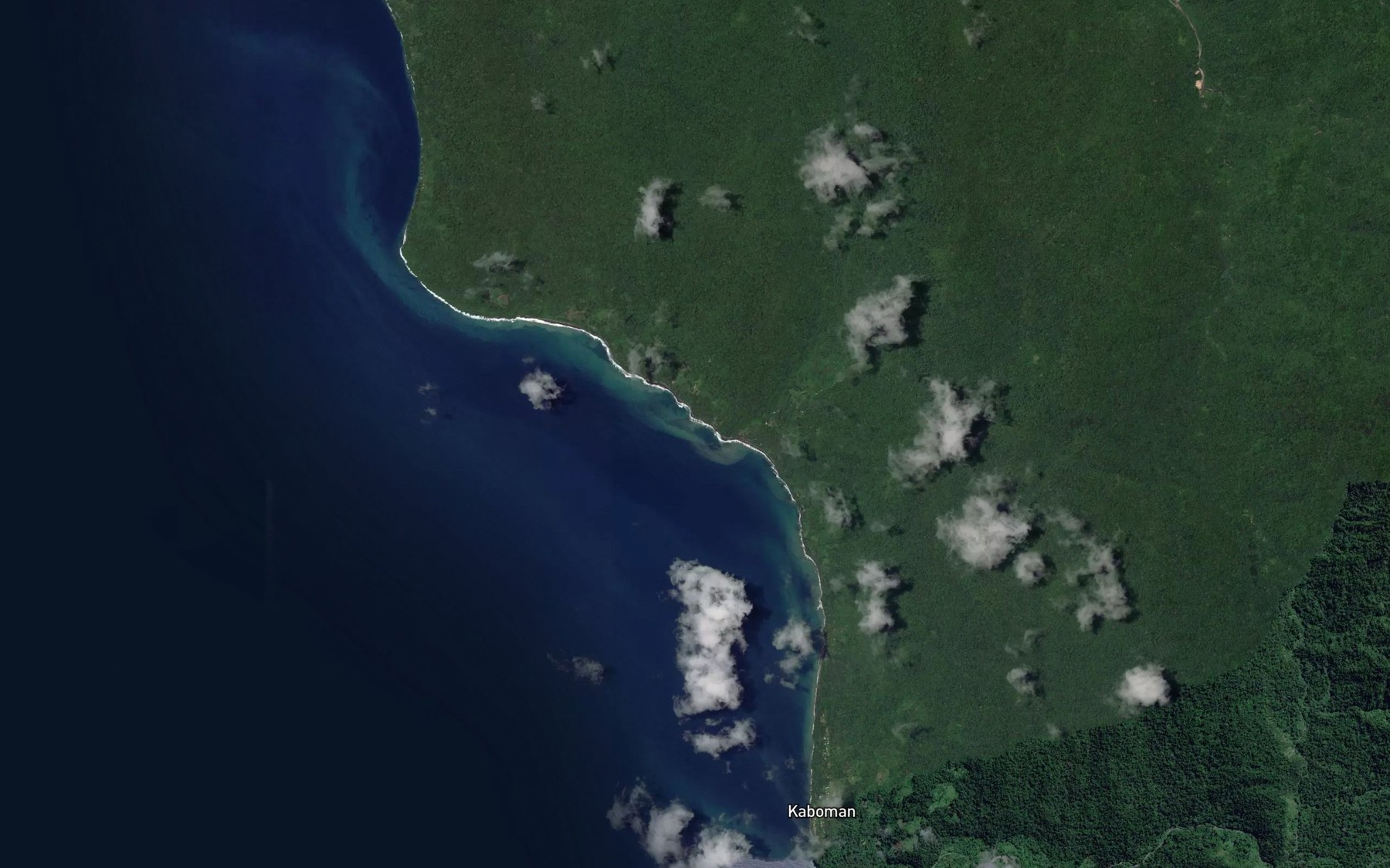 Satellite map of the Bewit River