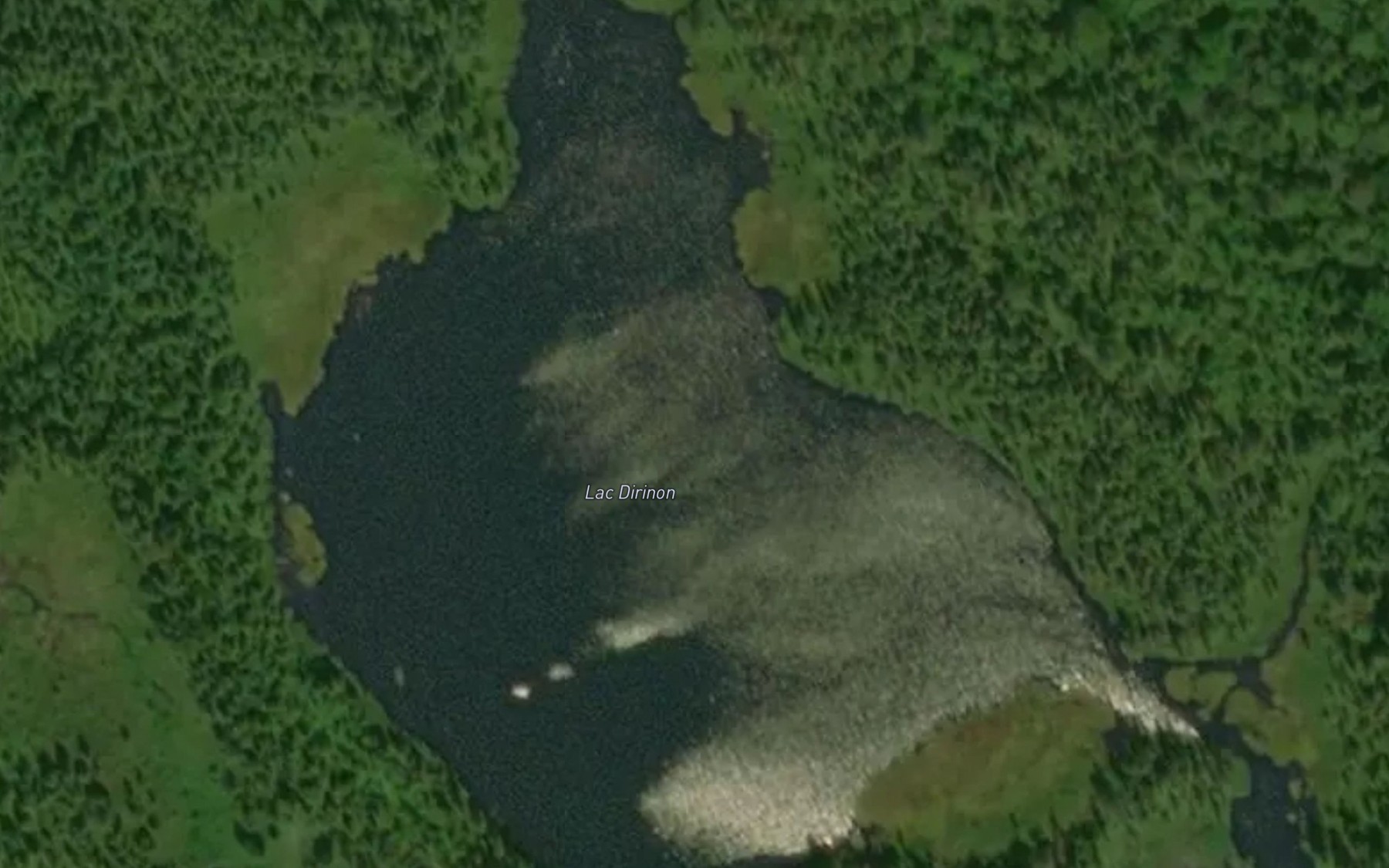 Satellite map of the Lac Dirinon