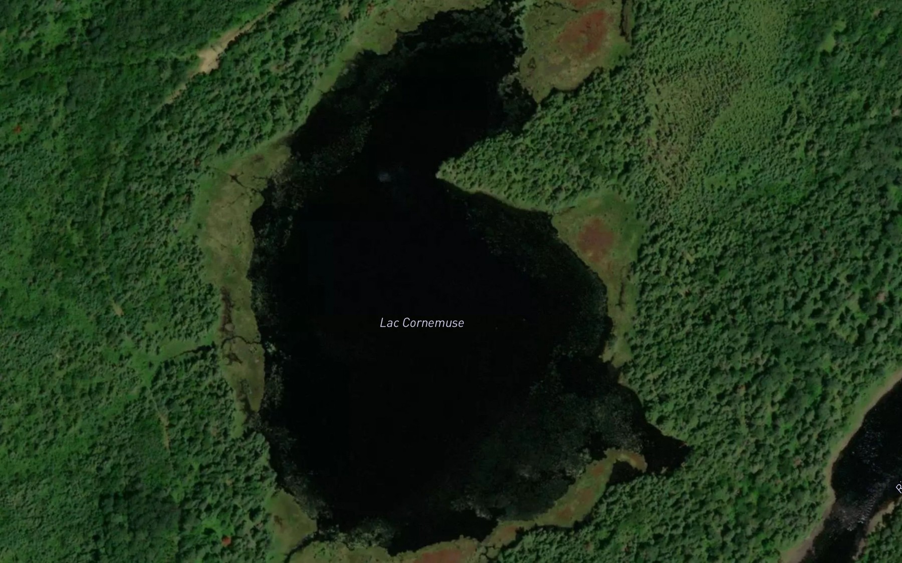 Satellite map of the Lac Cornemuse