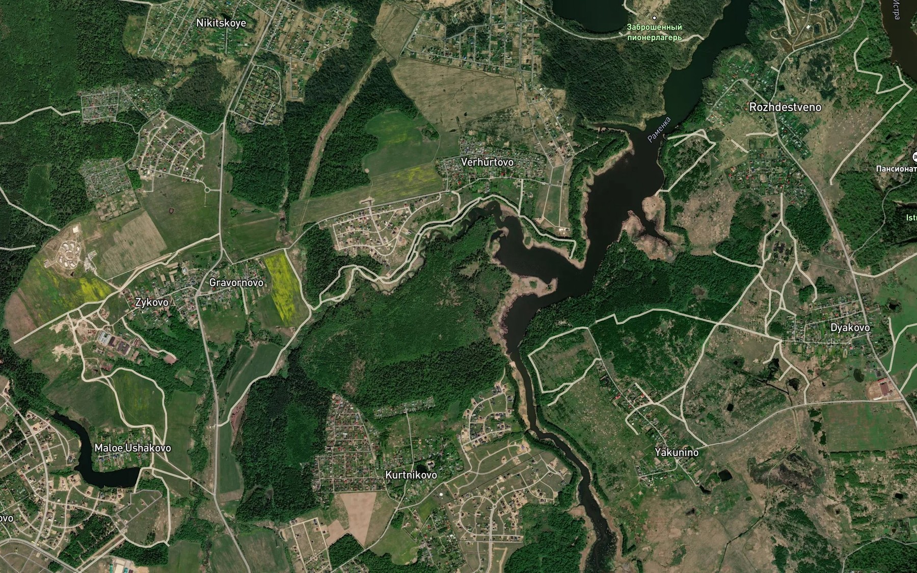 Satellite map of the Ramenka