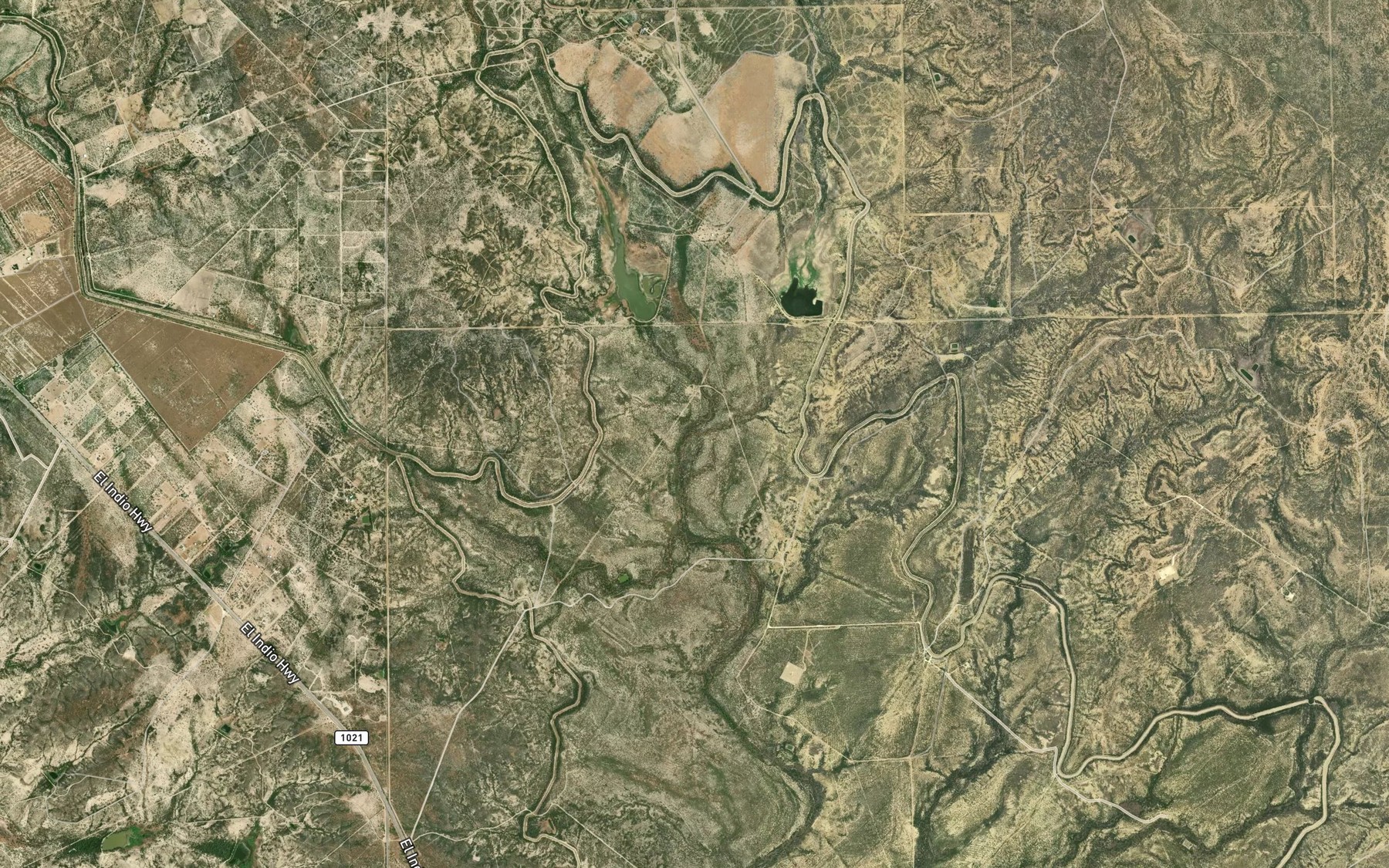 Satellite map of the Mule Creek