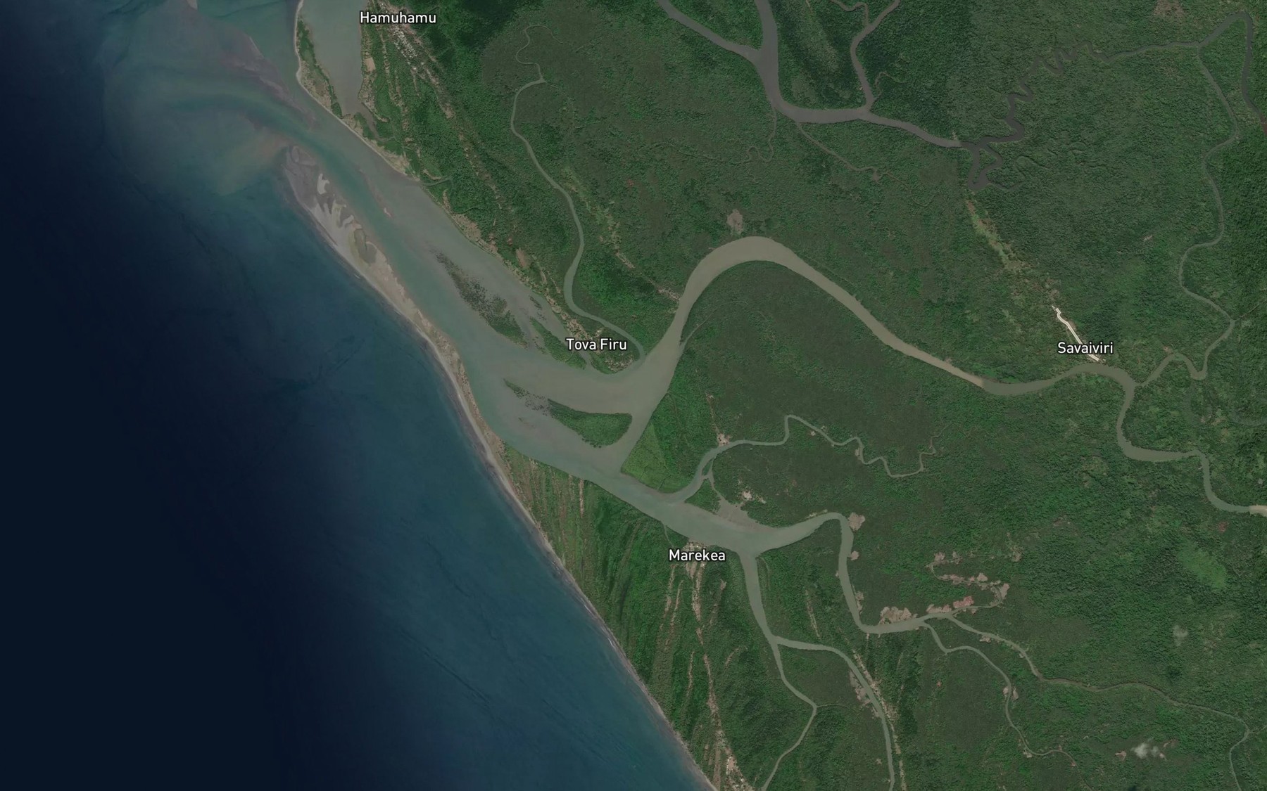 Satellite map of the Tauri River