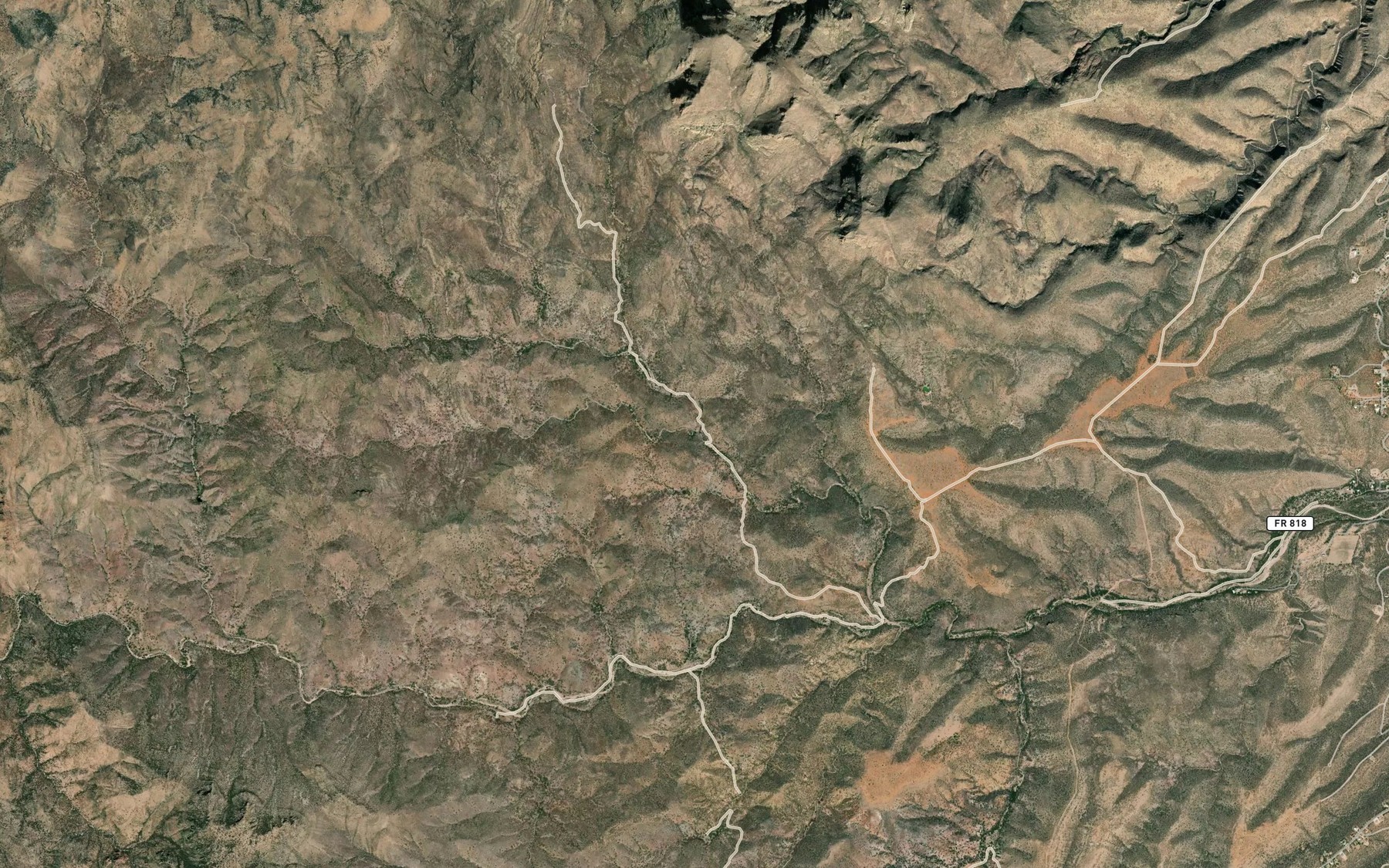 Satellite map of the Mesquite Seep