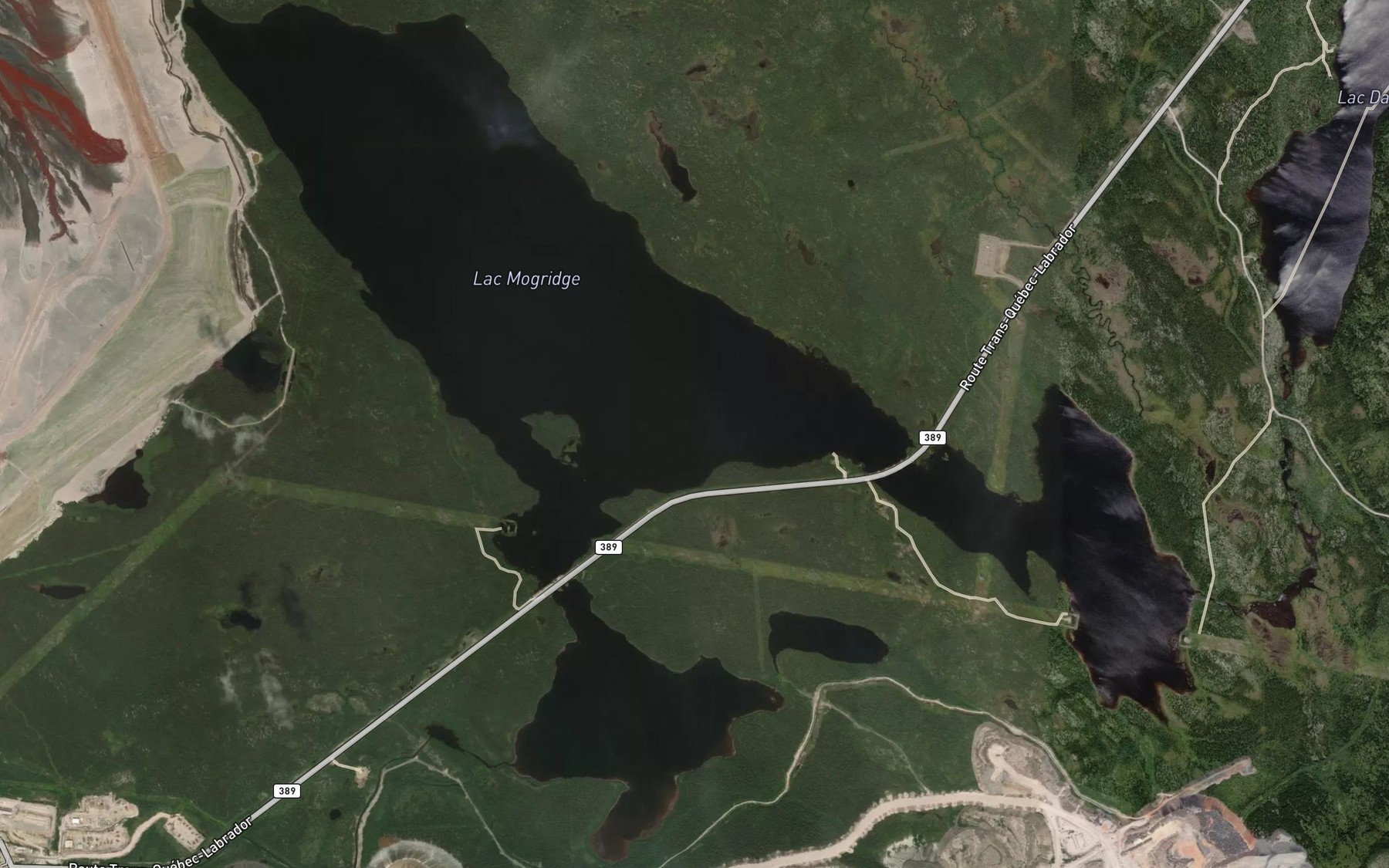 Satellite map of the Lac Mogridge
