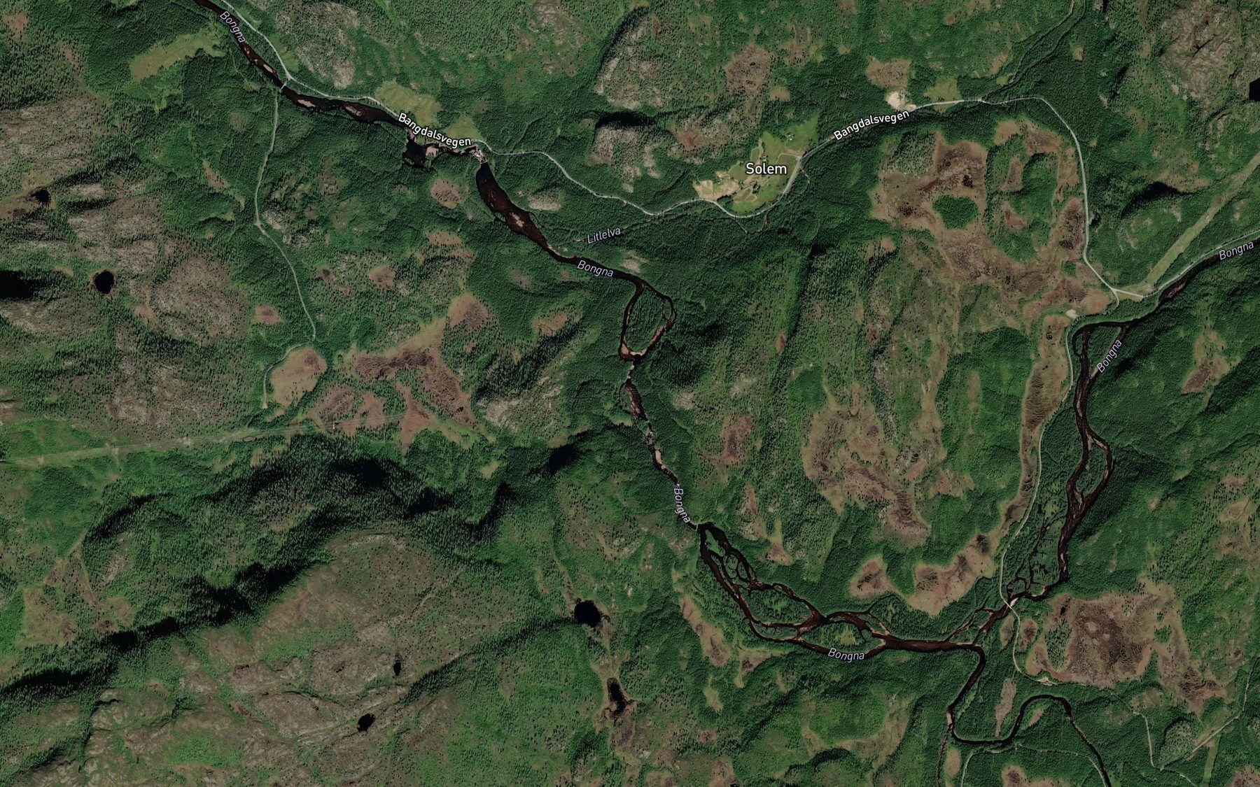 Satellite map of the Hestholmfossen