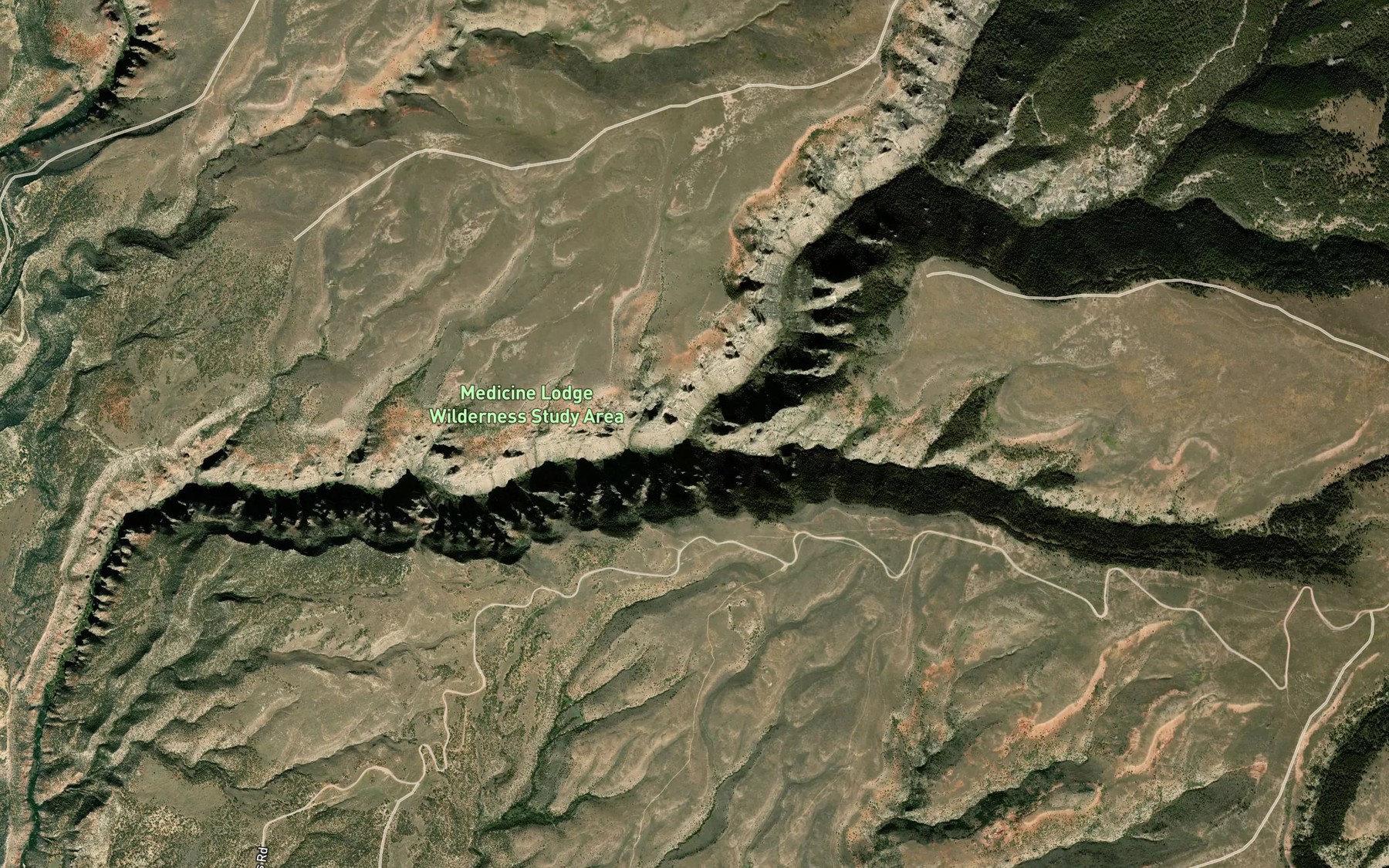 Satellite map of the Captain Jack Creek