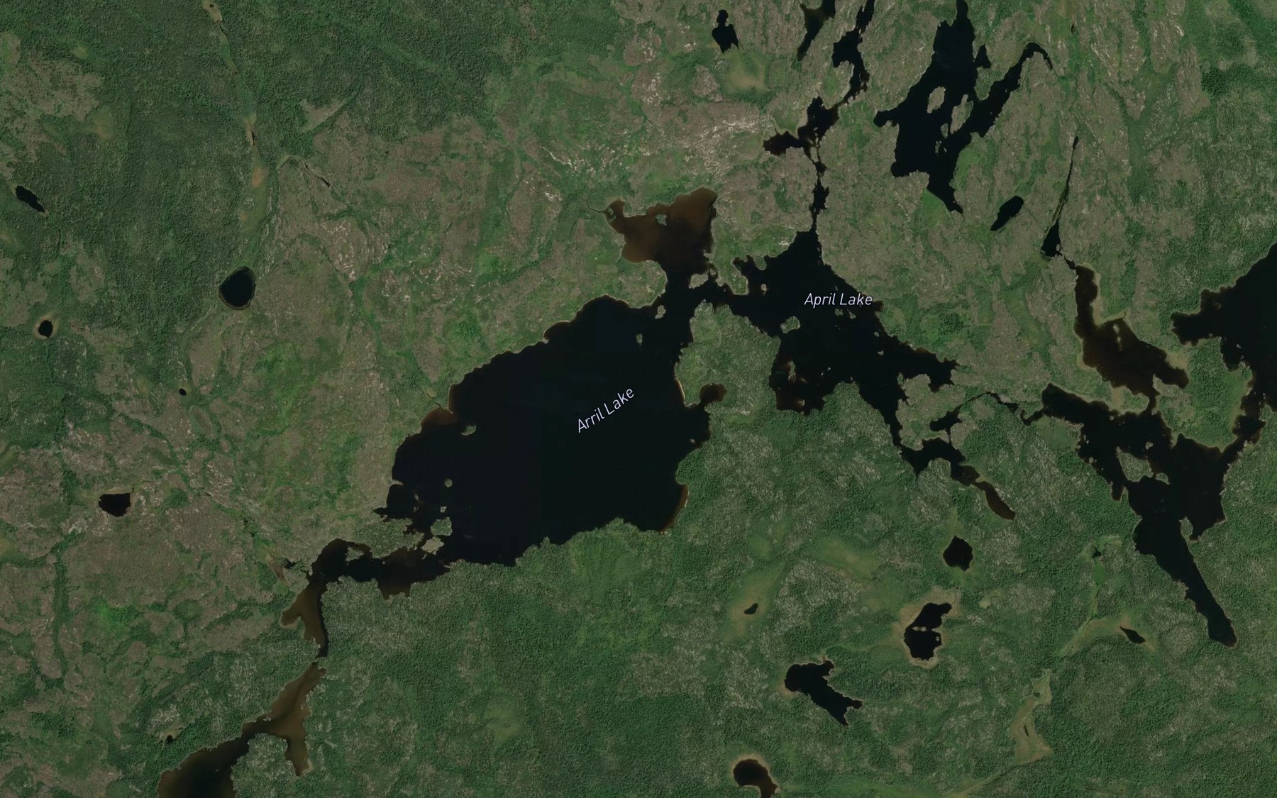 Satellite map of the Arril Lake