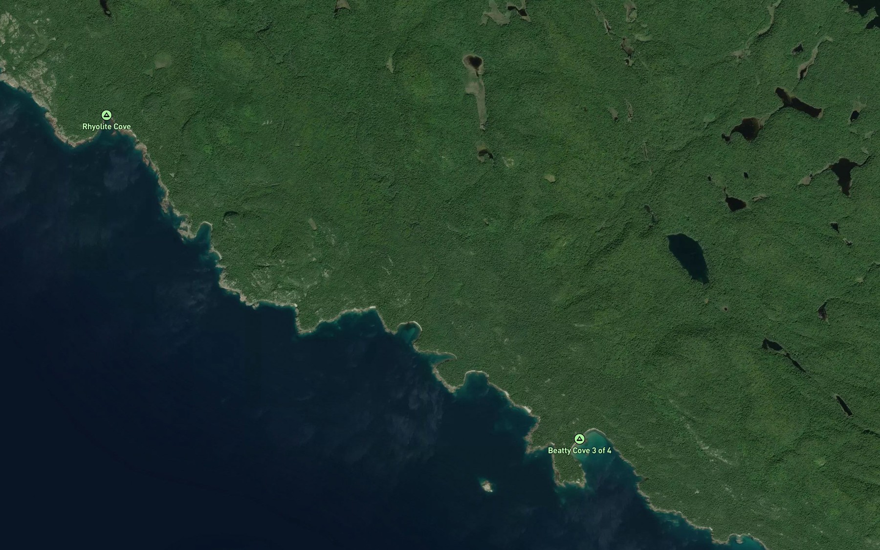 Satellite map of the Buckshot Creek