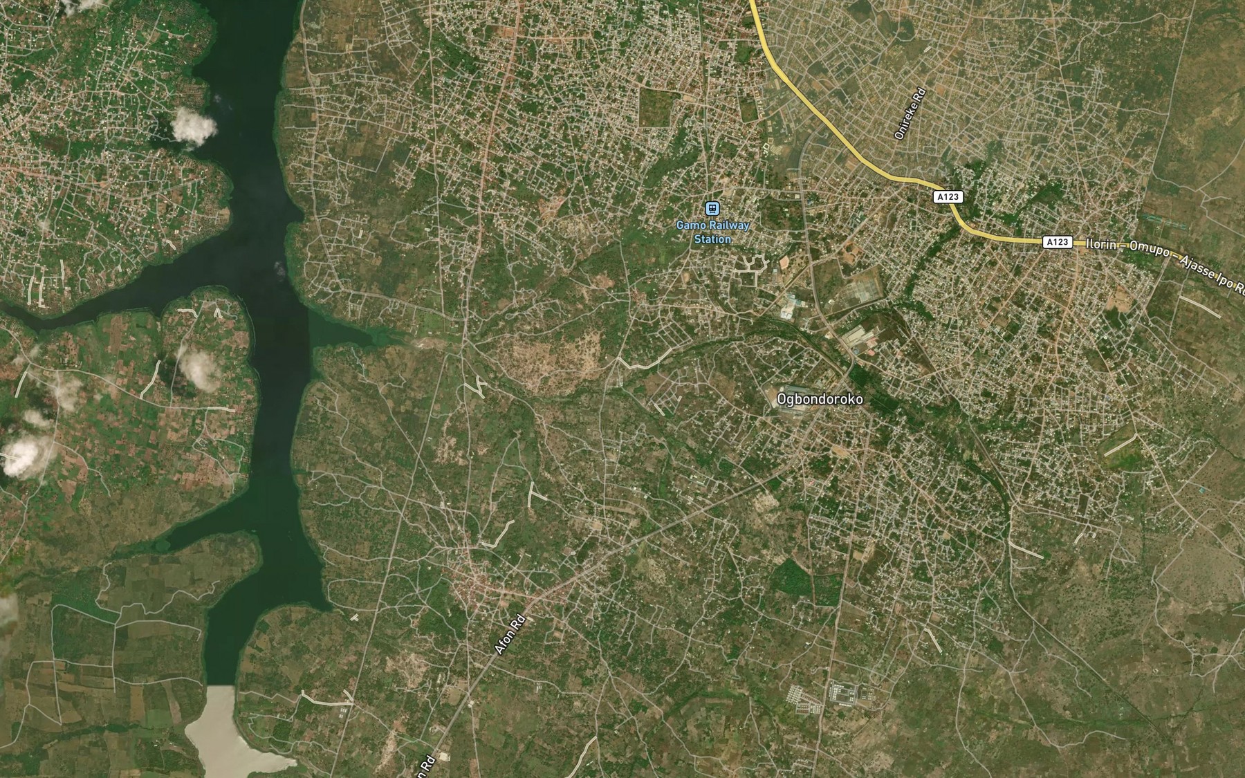 Satellite map of the RiverSegbeluke