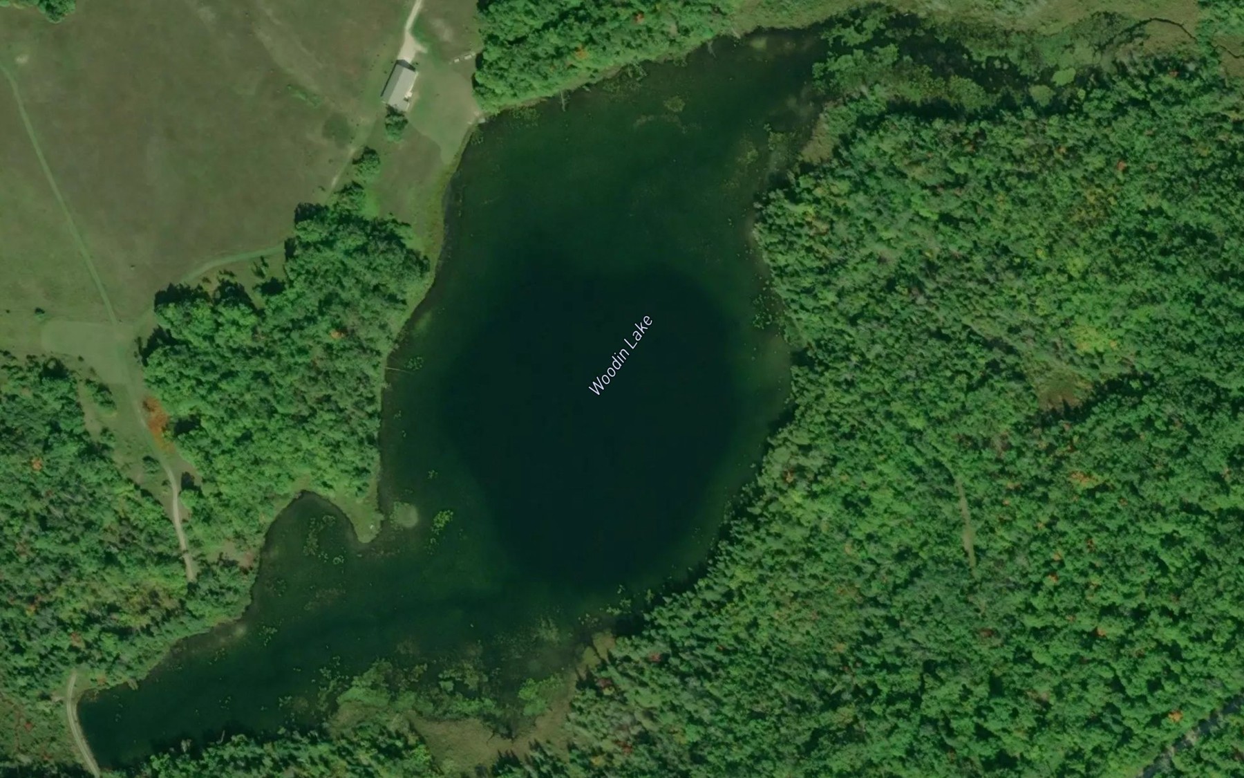 Satellite map of the Woodin Lake