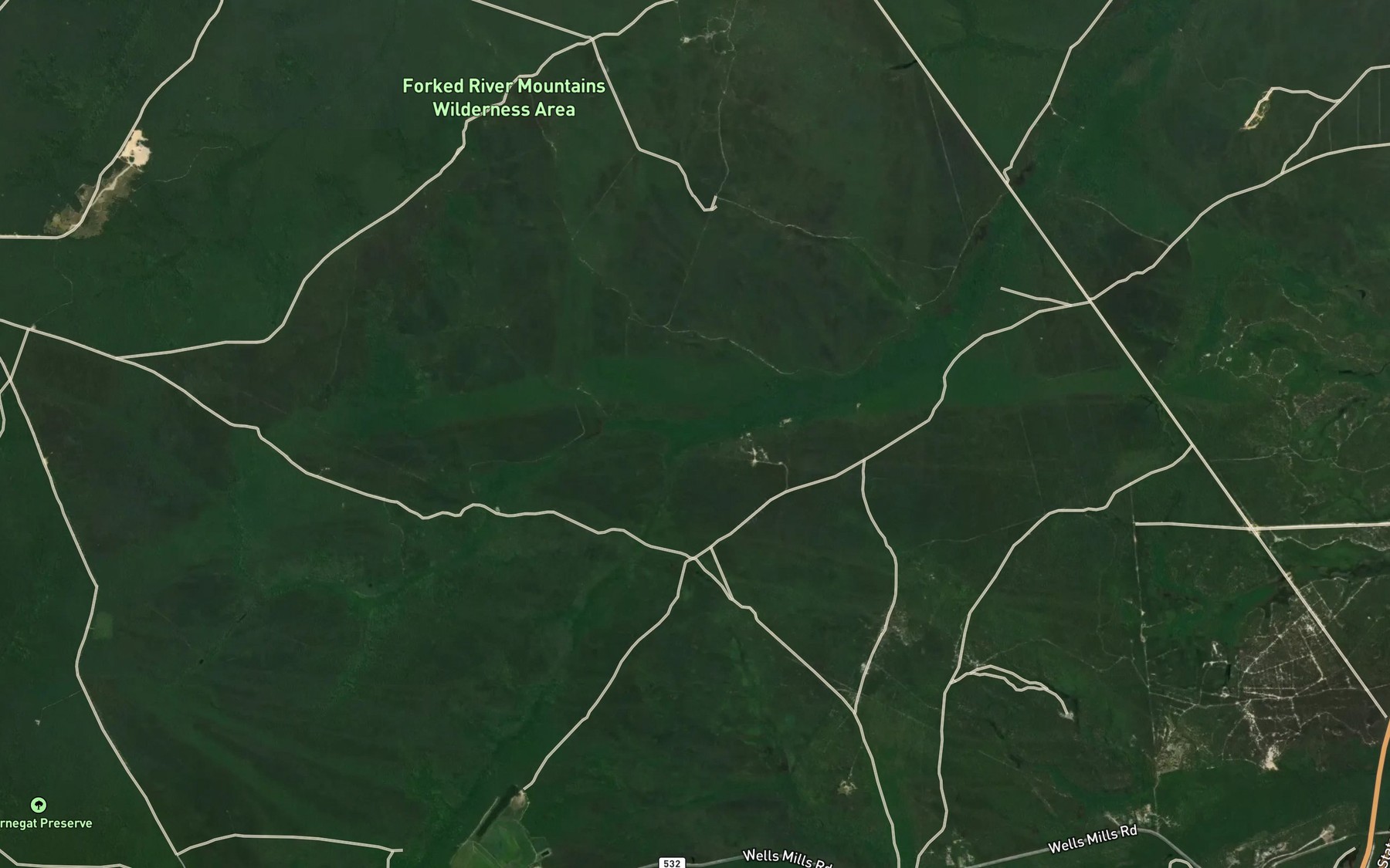 Satellite map of the Long Branch