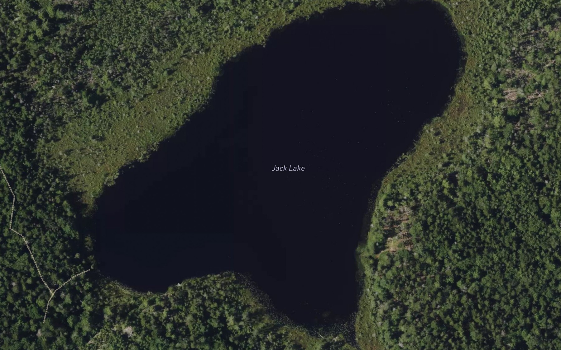 Satellite map of the Jack Lake