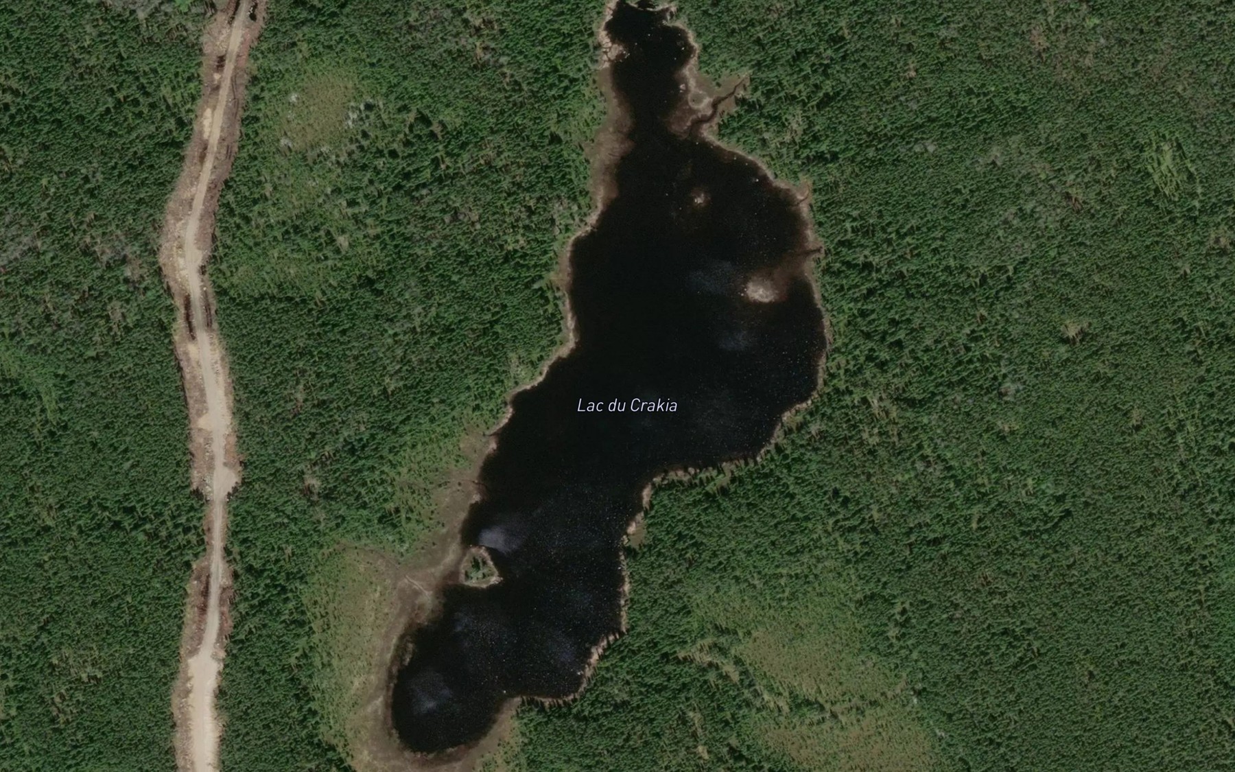Satellite map of the Lac du Crakia