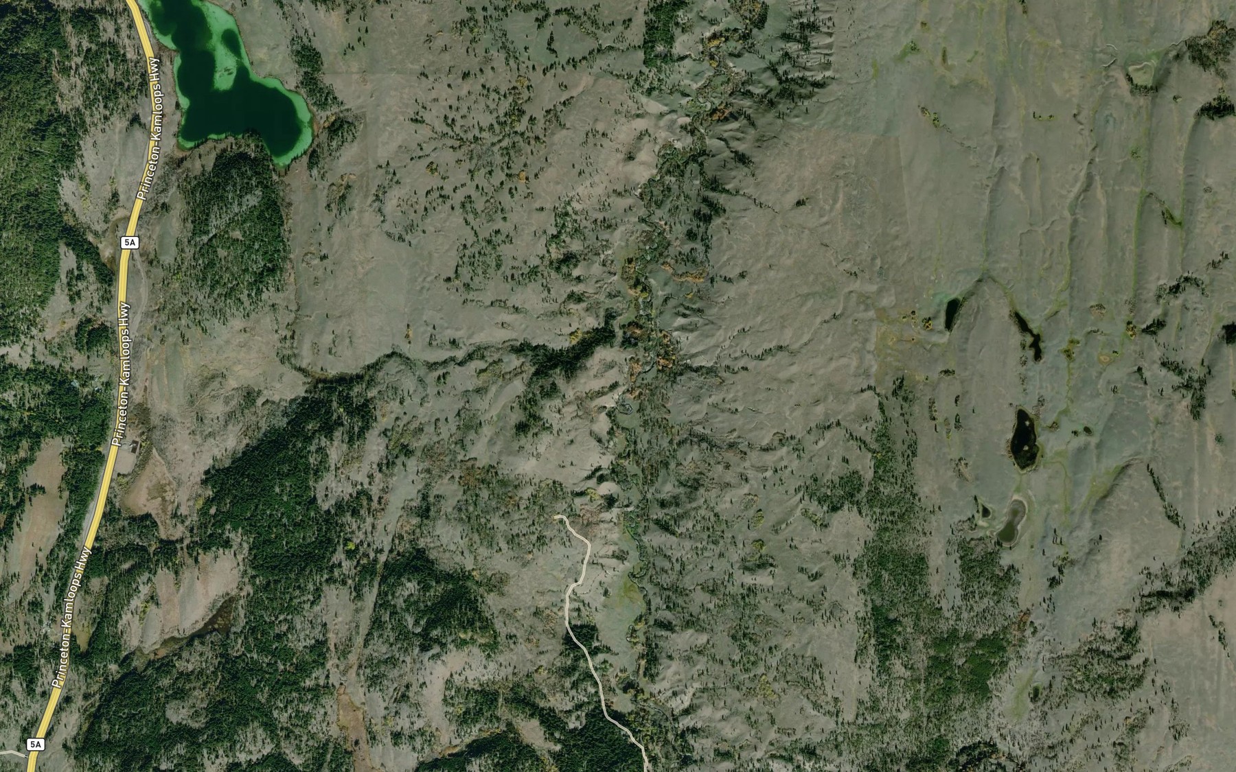 Satellite map of the Logans Creek
