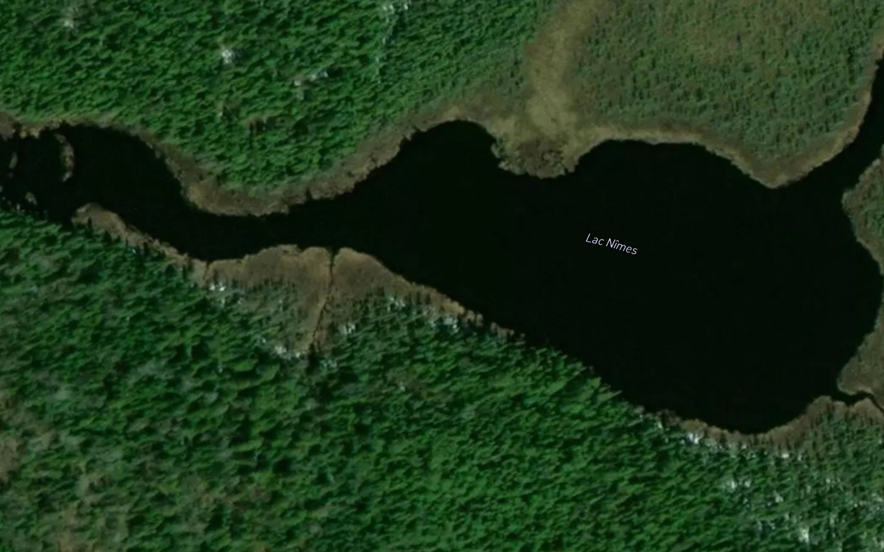 Satellite map of the Lac Nimes