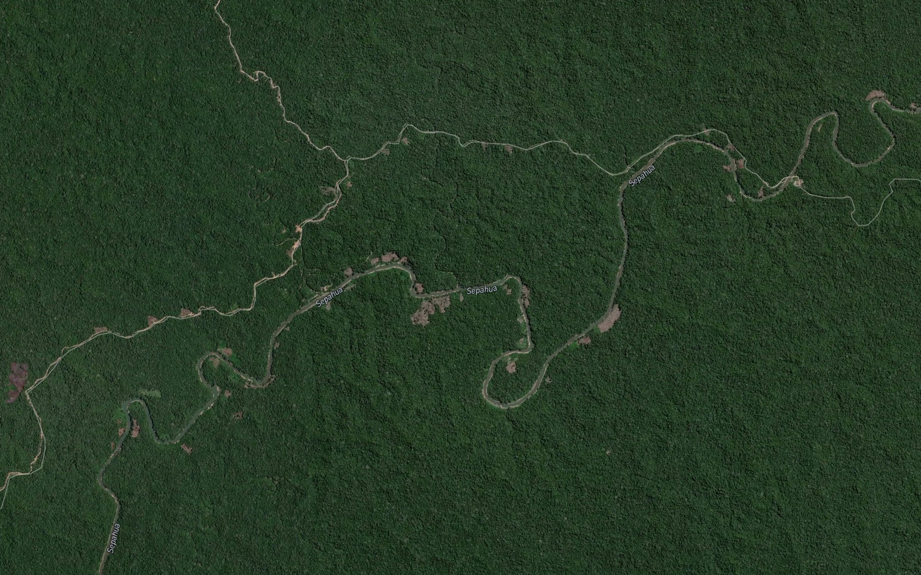 Satellite map of the Quebrada Hueso