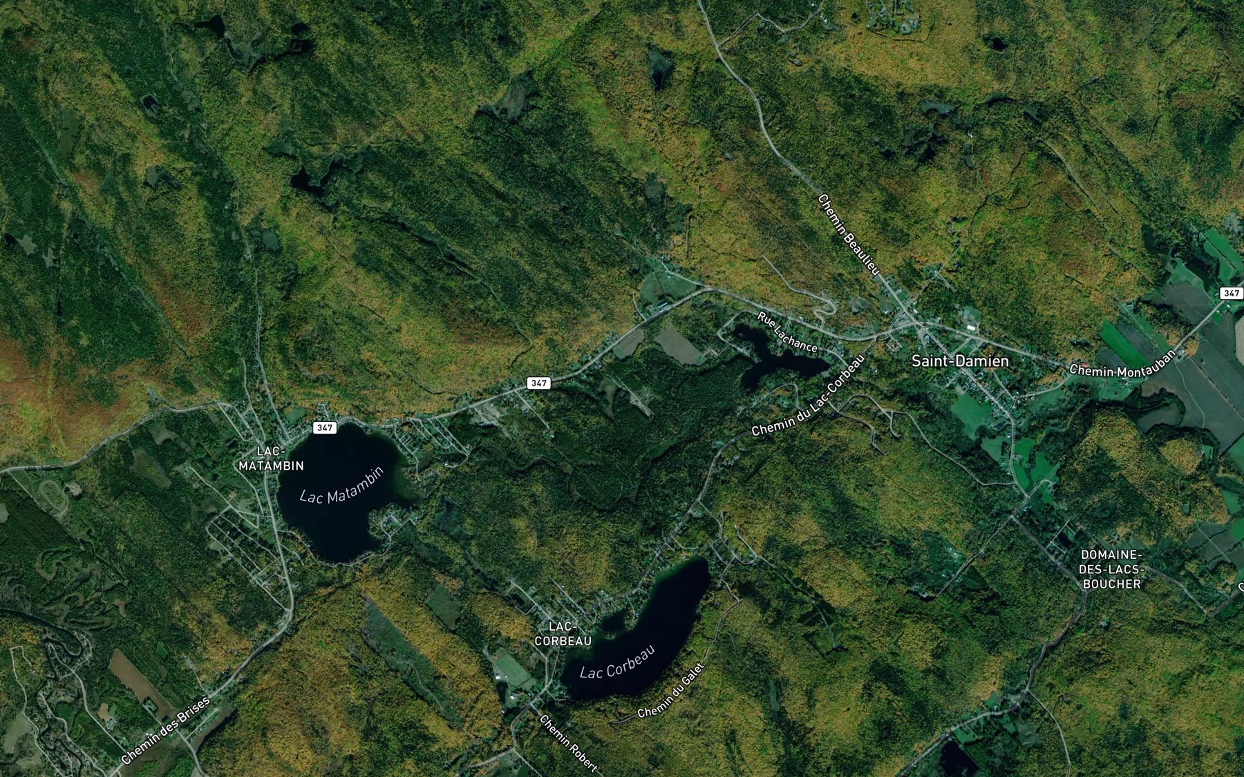 Satellite map of the Lac Lachance