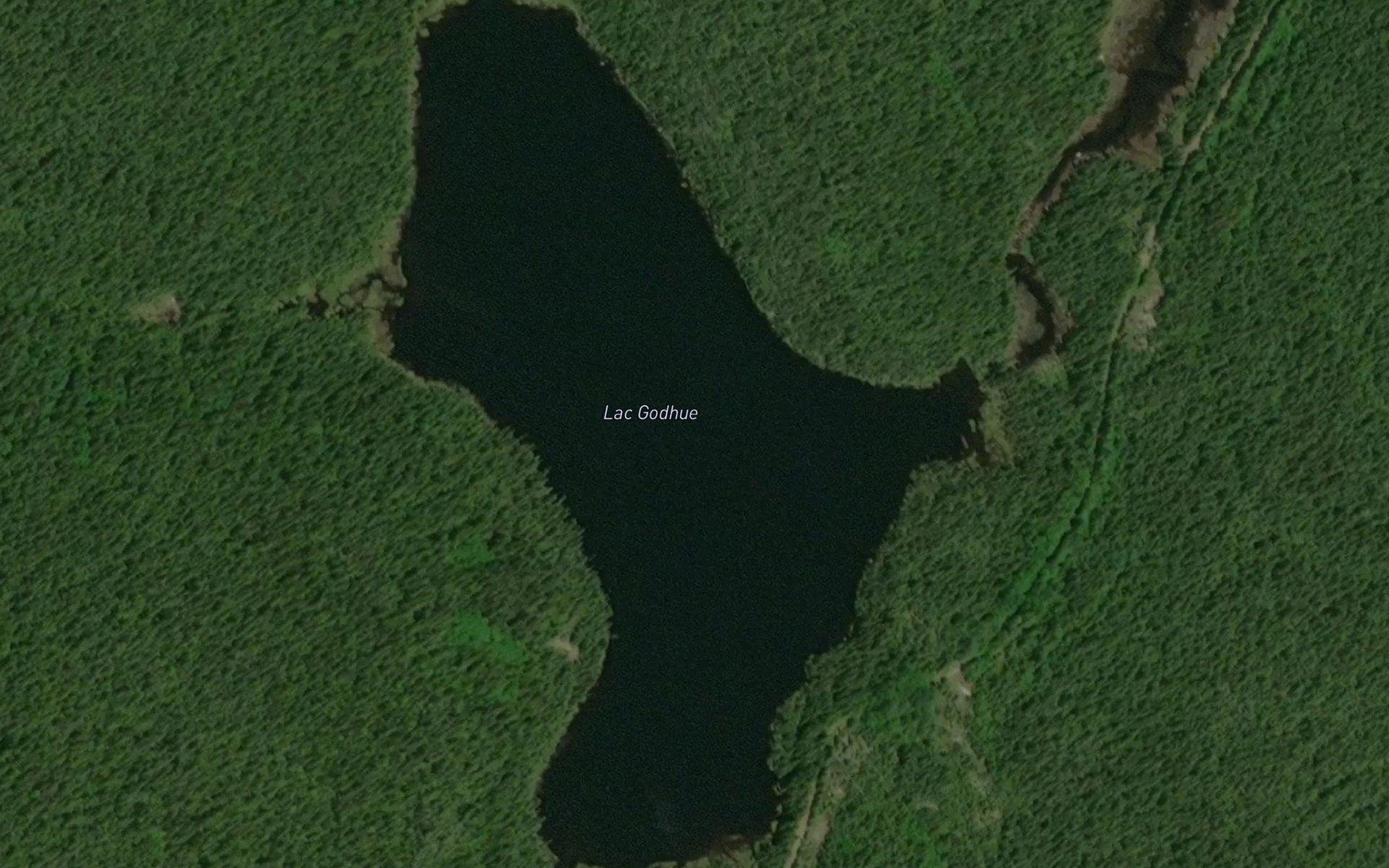 Satellite map of the Lac Godhue