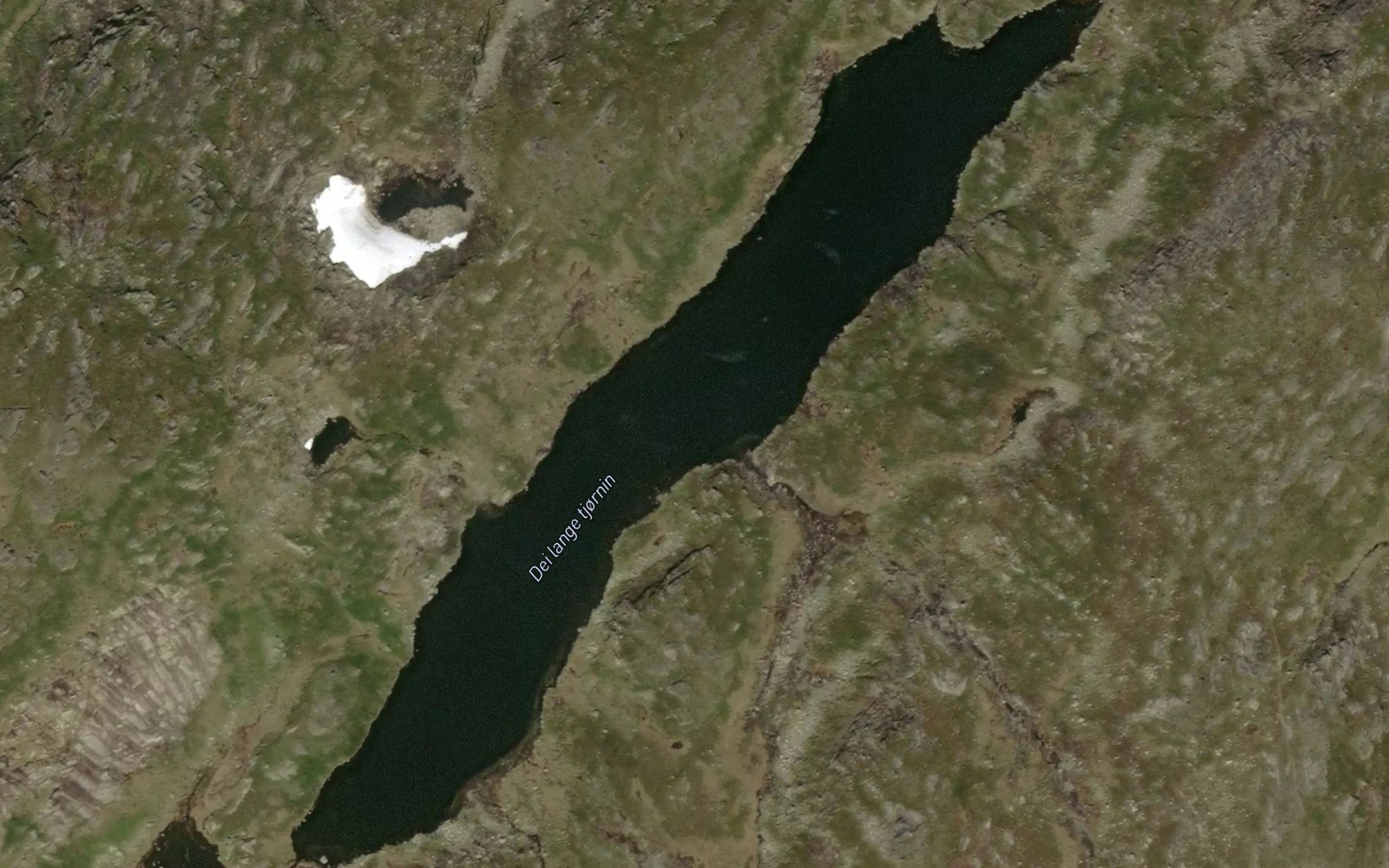 Satellite map of the Den lange tjonni