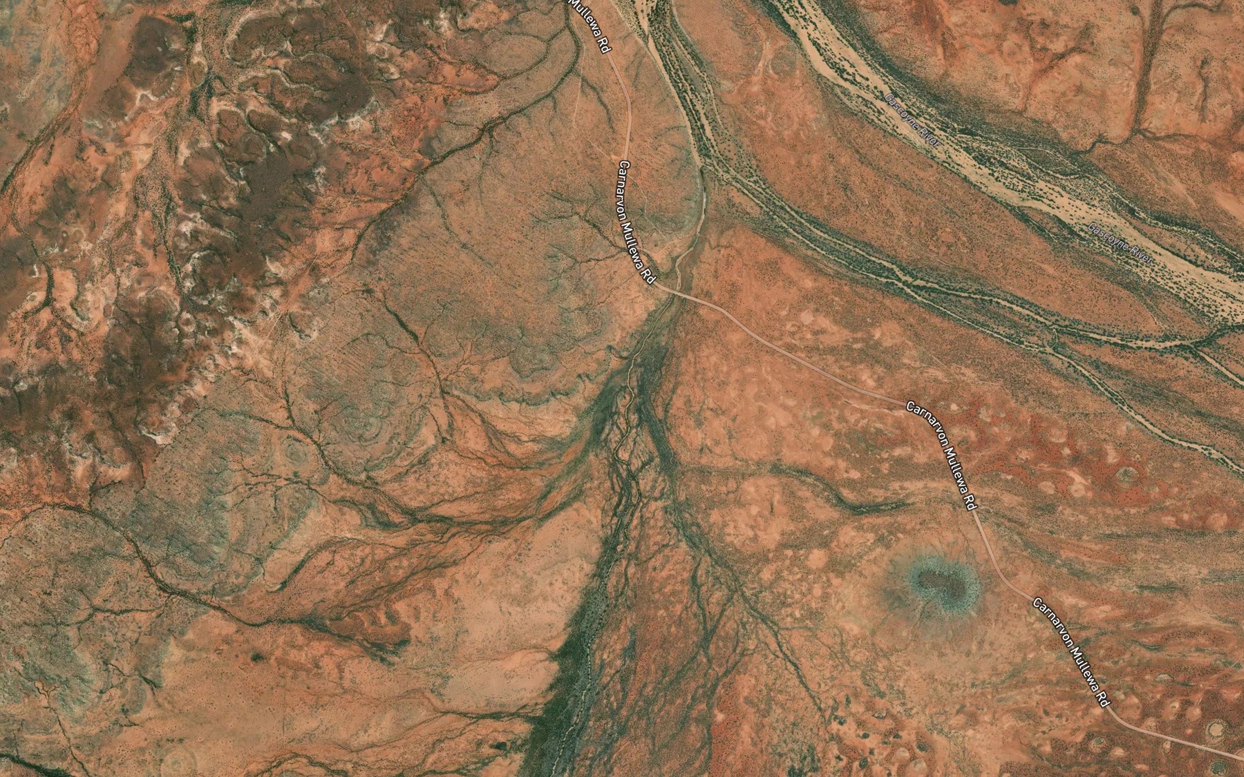 Satellite map of the Pell Creek