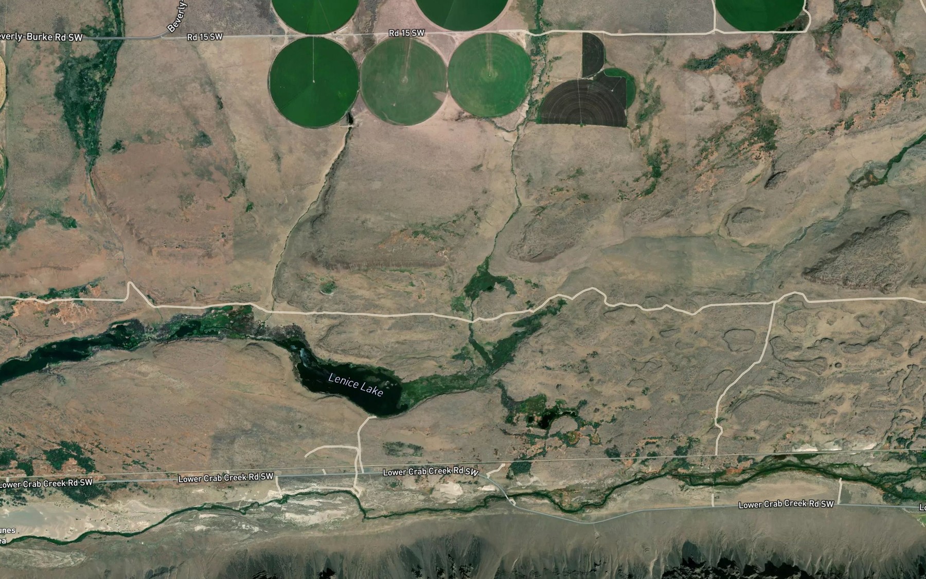 Satellite map of the Wilson Spring