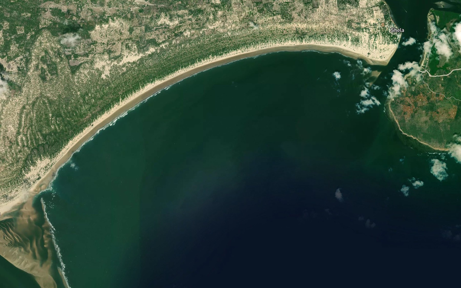 Satellite map of the Lamu Bay