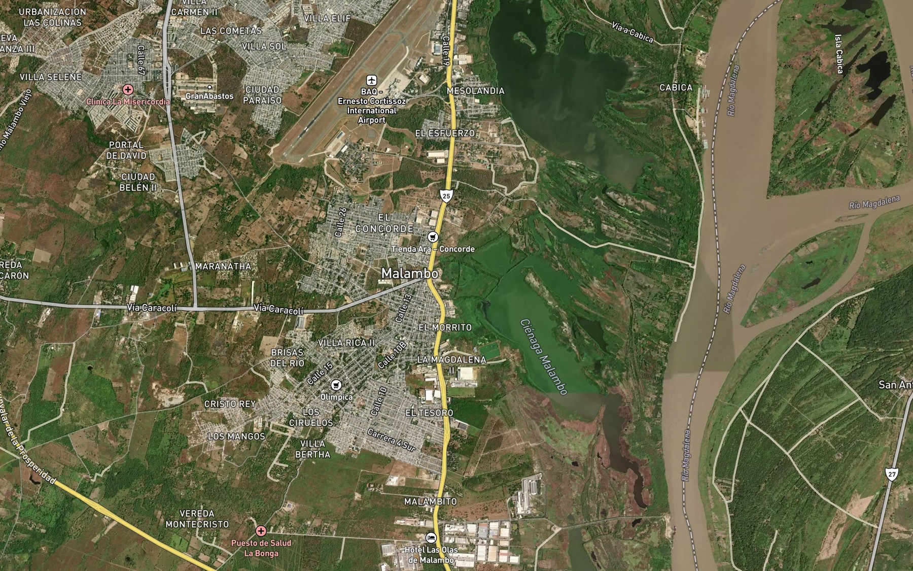 Satellite map of the Arroyo El Sapo